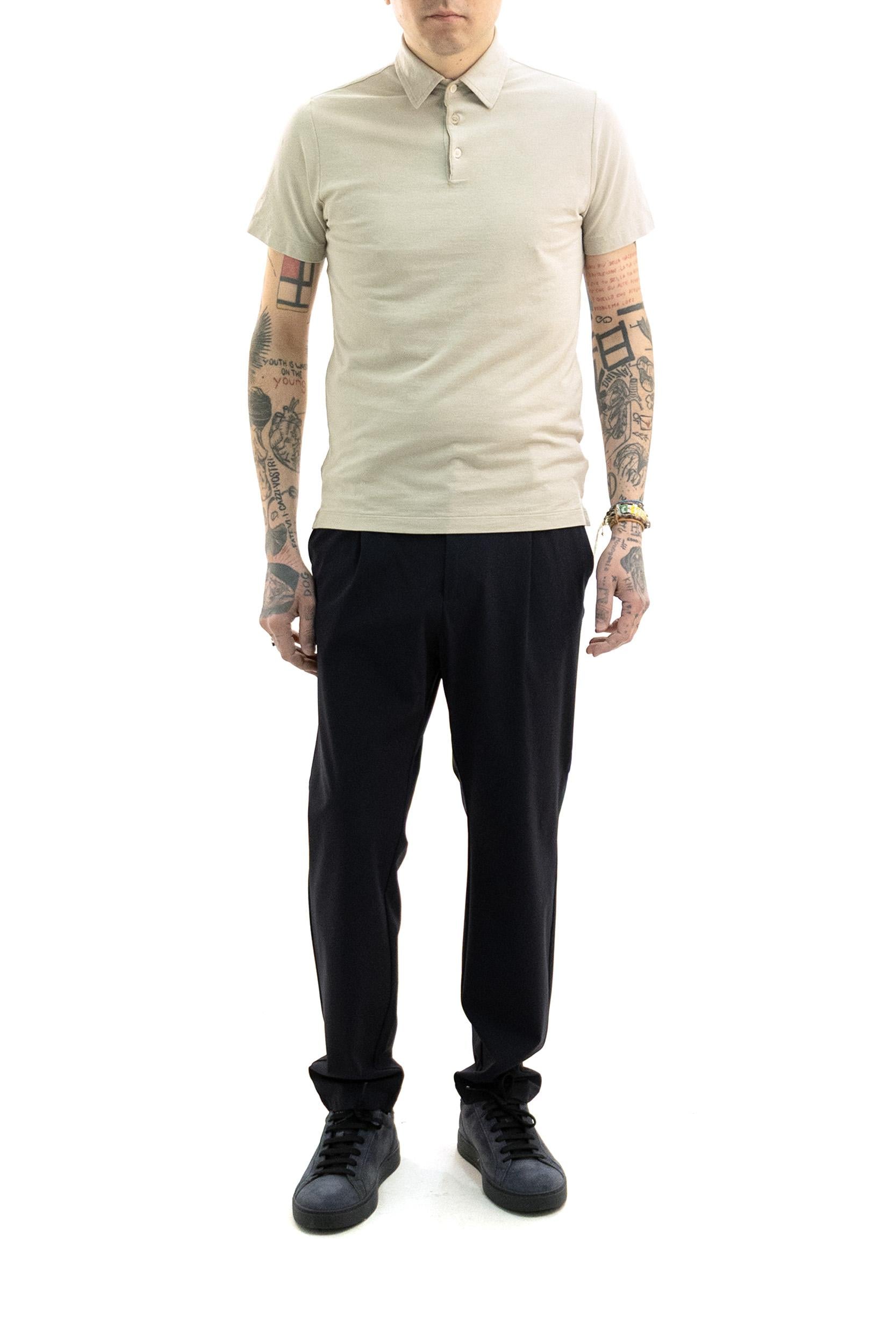 Polo in Crêpe di Cotone<BR/> 815159 ZG380 Z1936 ZANONE 