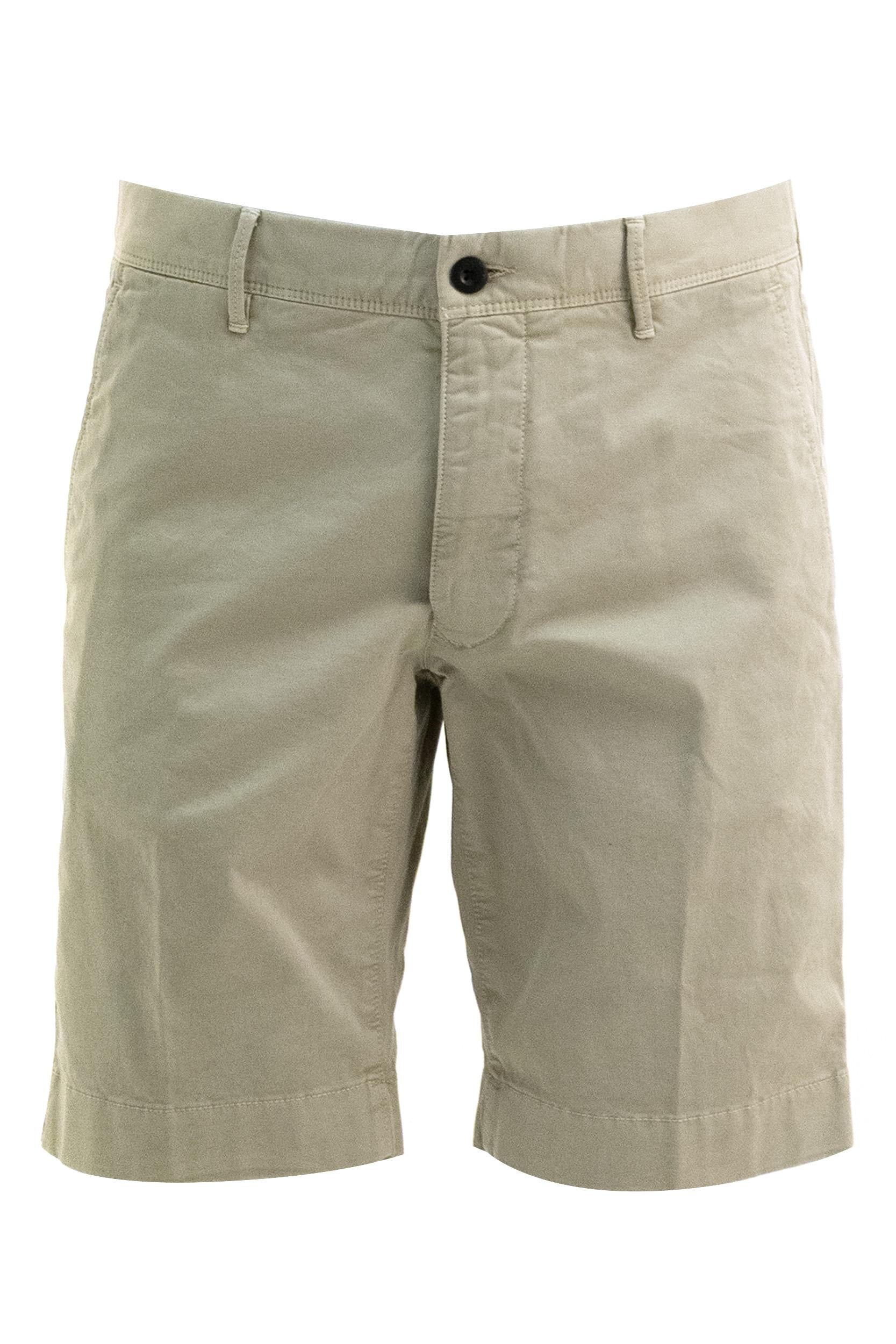 Pantaloni corti in cotone di colore beige<BR/> 11S215 9664C 411 INCOTEX 