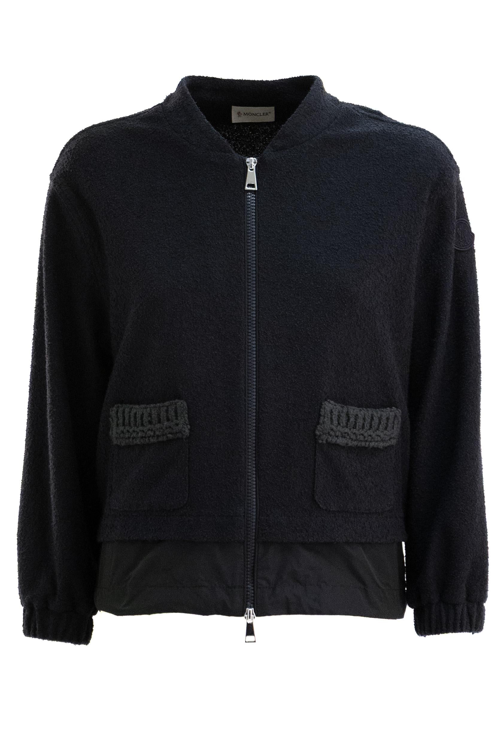 Maglia Aperta in Cotone con Zip<BR/> 8G000-26 89BDU 742 MONCLER 