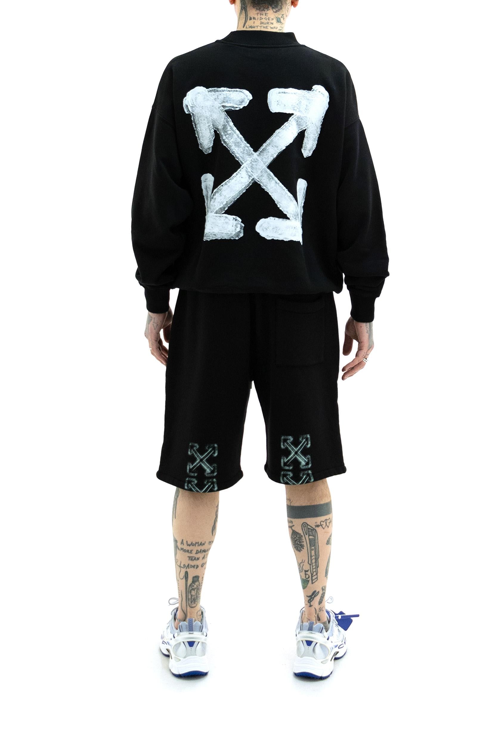 Felpa Spray Arrow<BR/> OMBA054S25FLE004 1001 OFF WHITE 