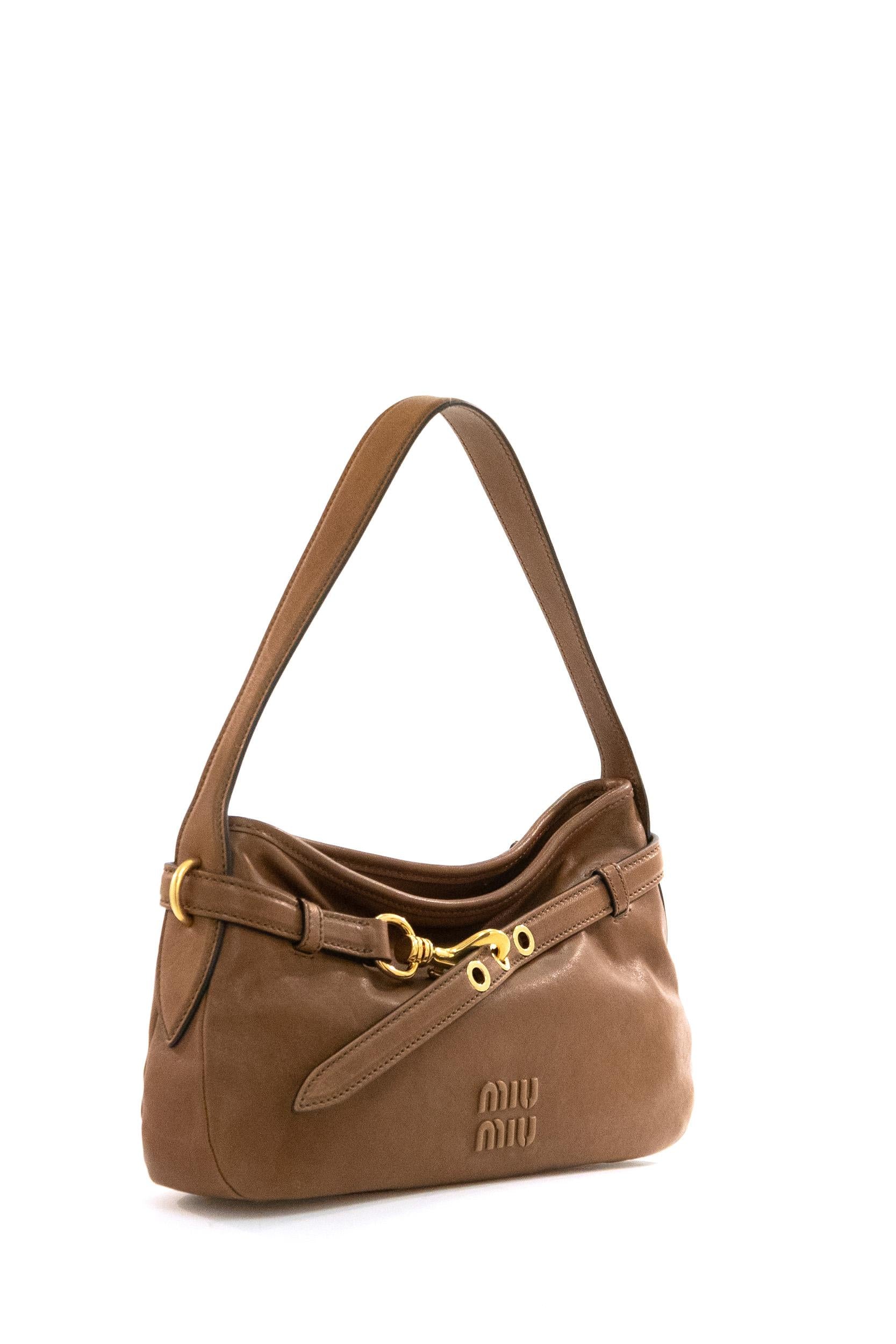 Borsa Aventure Nappa marrone 5BC182 2BBL F0316 MIU MIU 
