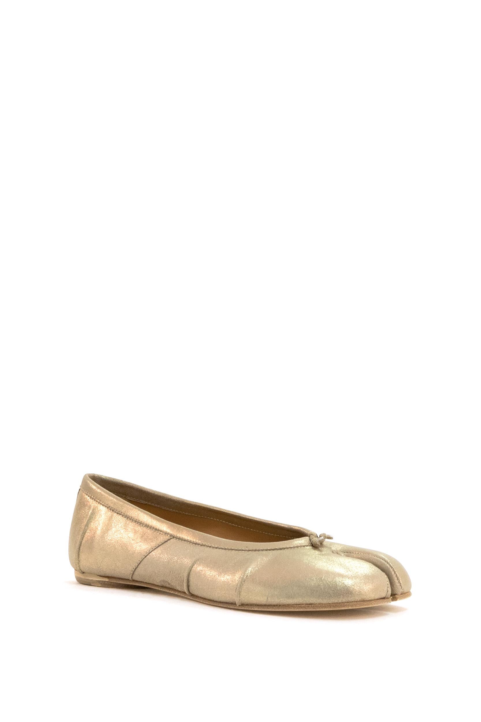 Ballerine Tabi in nappa laminata di colore oro<BR/> S58WZ0127 P7453 HB127 MAISON MARGIELA 