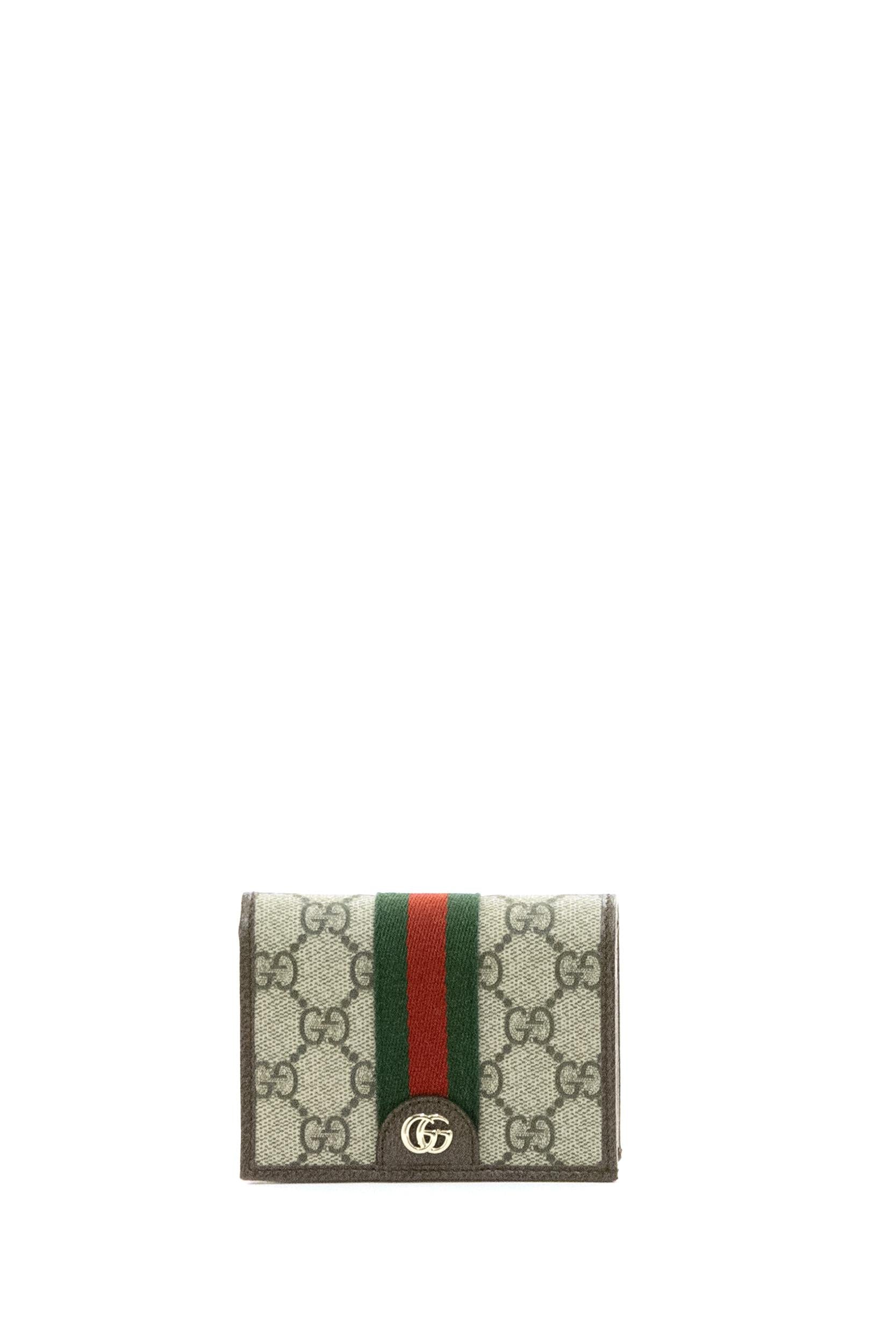 Portafoglio Ophidia in tessuto GG Supreme beige e marrone scuro<BR/> 838487 FAE0L 9746 GUCCI 