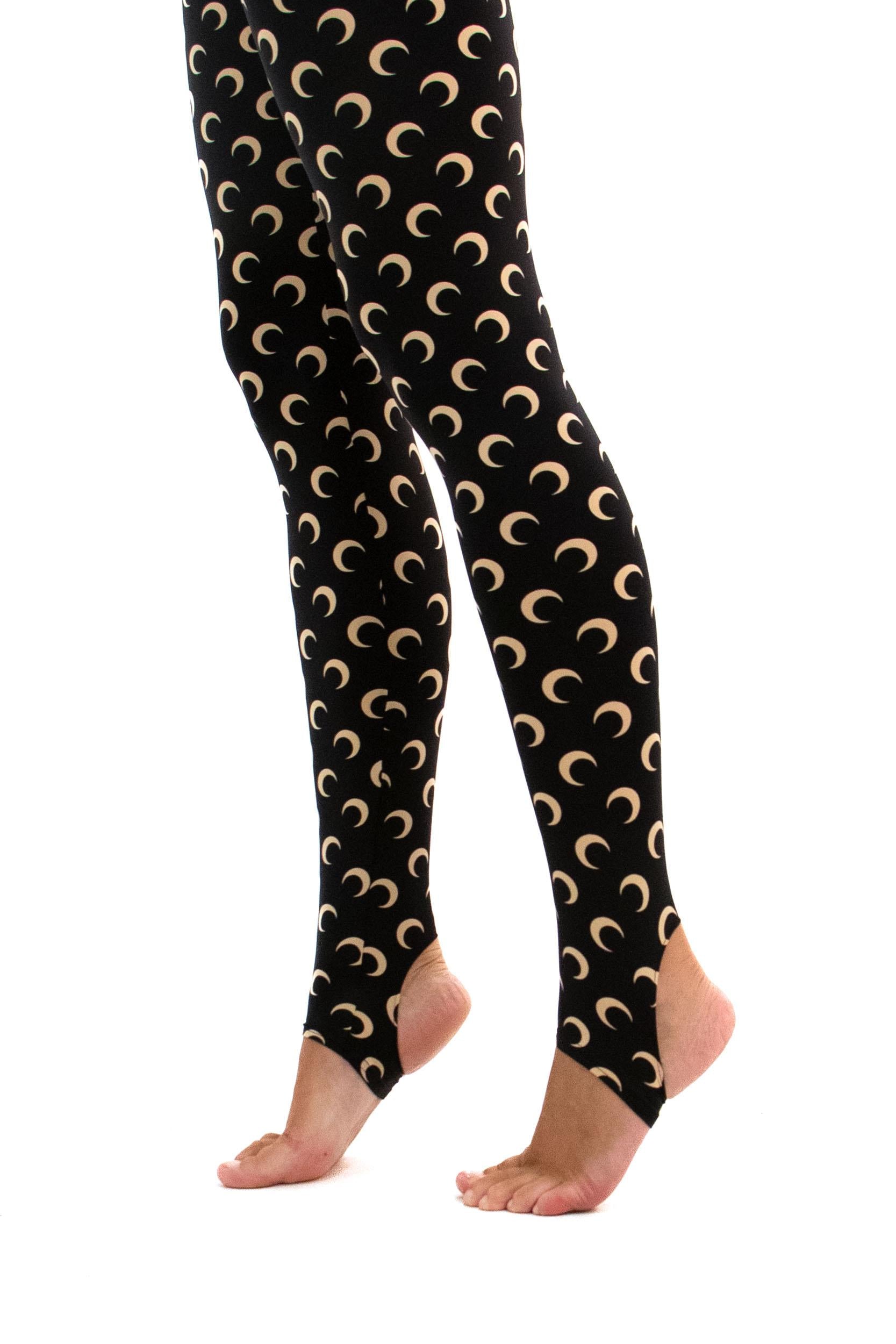 Leggings in jersey stretch color nero WPA111A CJER0001 IT99 MARINE SERRE 