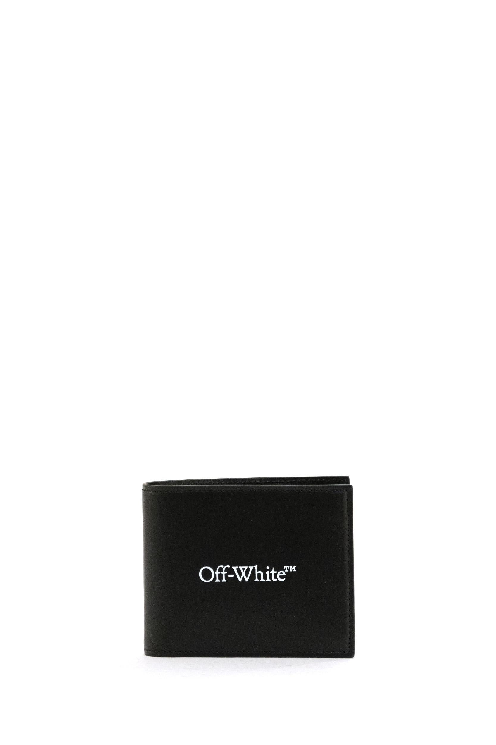 Portafoglio Bookish in pelle di colore nero<BR/> OMNC085C99LEA001 1001 OFF WHITE 