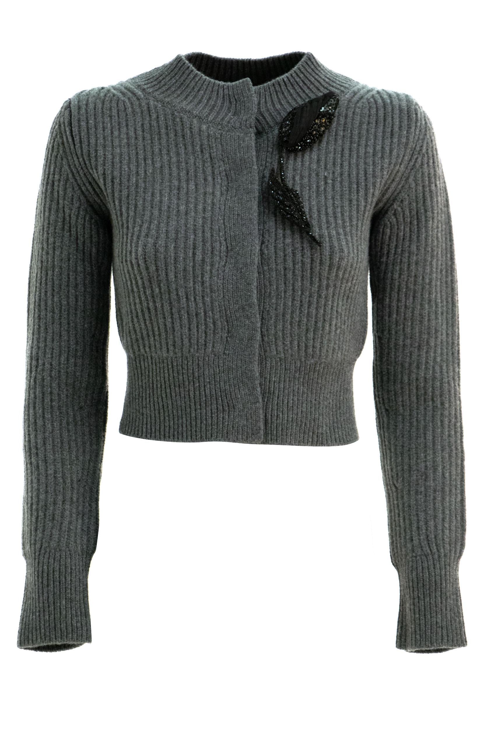 Cardigan <BR/> W1KT2GRCAK GREY ERDEM 