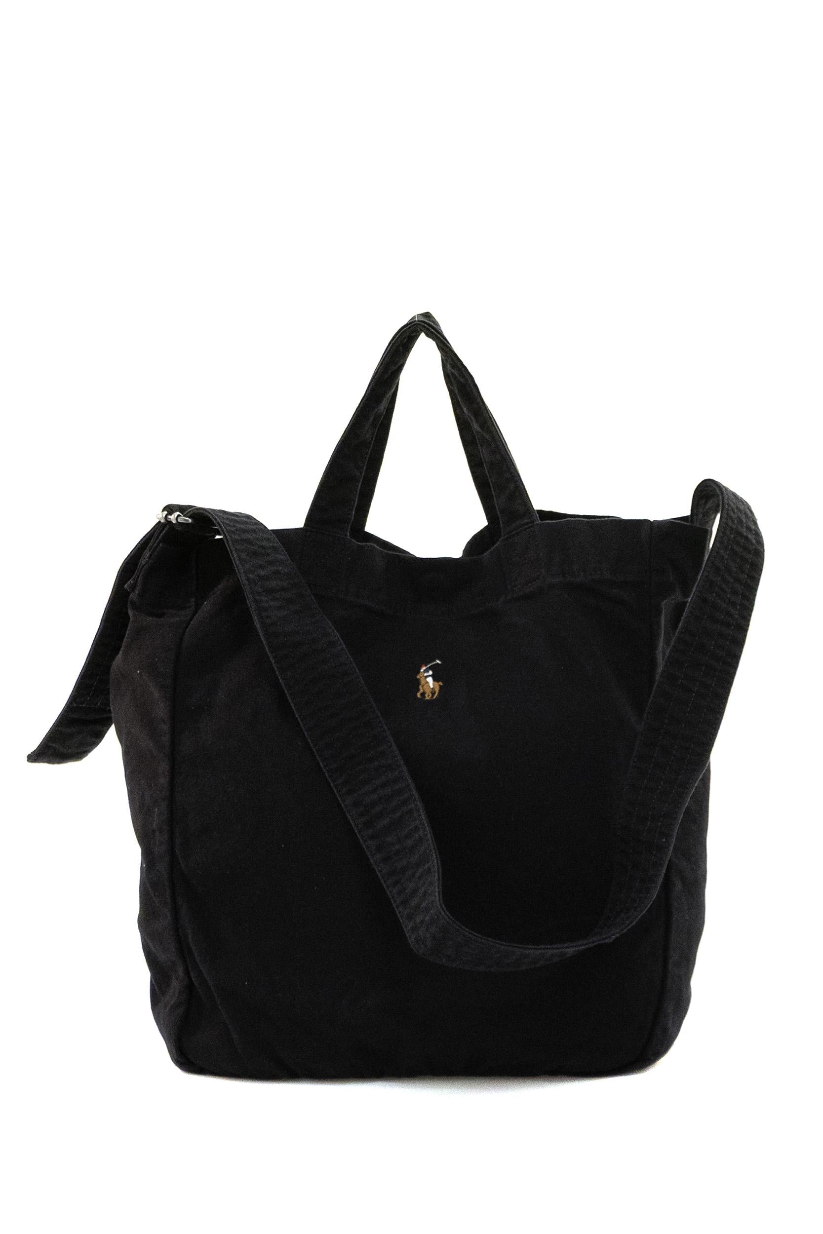 Shopper Tote Bag in Canvas<BR/> 405967606003 POLOBLACK POLO RALPH LAUREN 