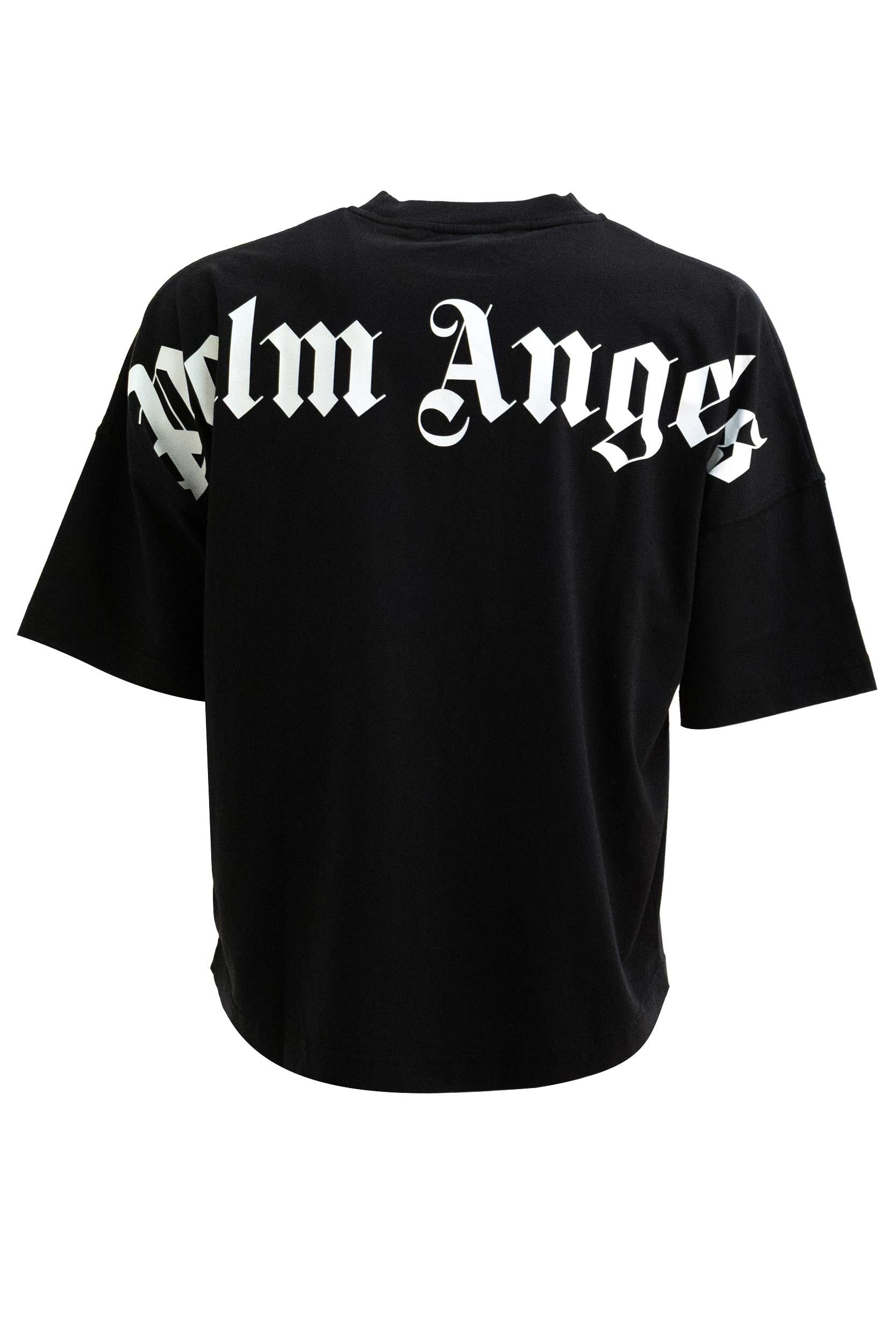 T-shirt Classic Logo in Cotone<BR/> PMAA10BS26JER001 1003 PALM ANGELS 