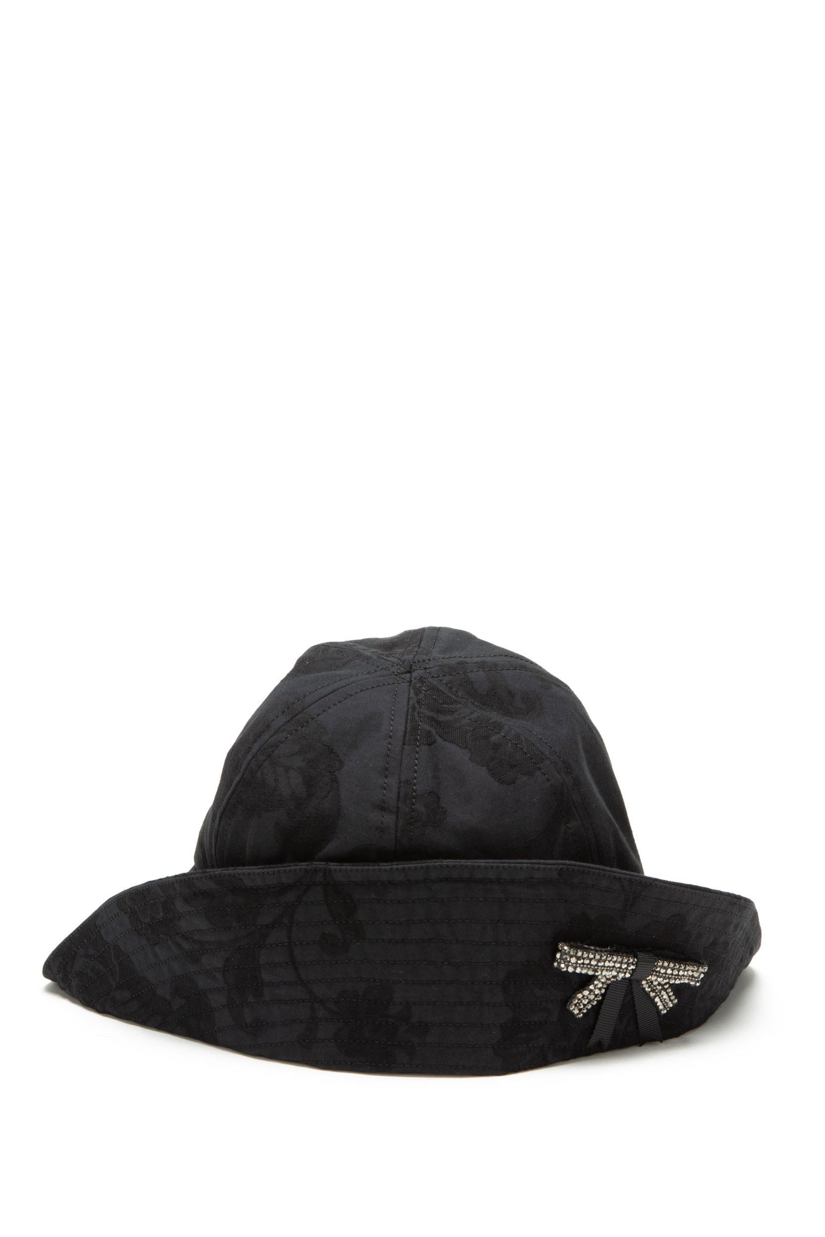 Cappello in Cotone Jaquard<BR/> 1445BTCJ BLACK ERDEM 