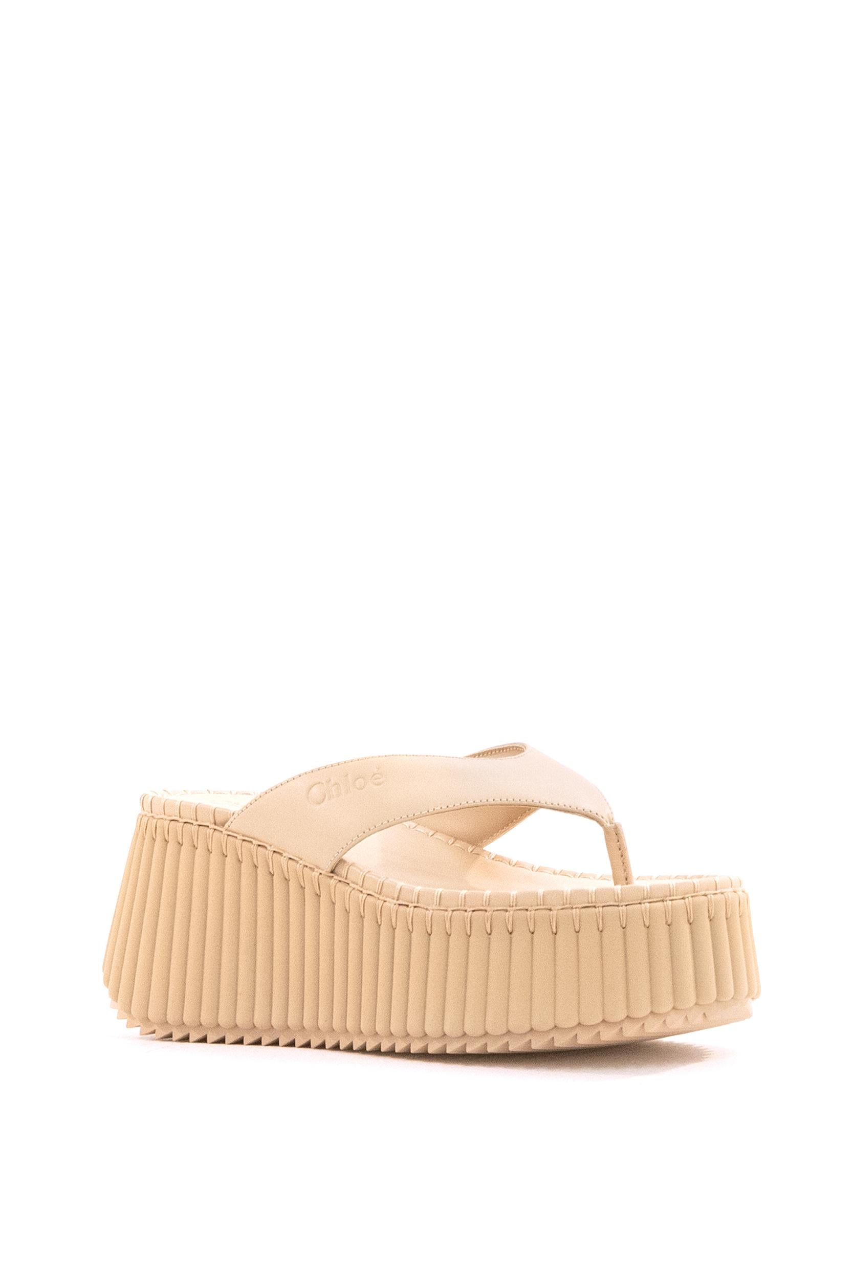 Sabot Nama in pelle di colore rosa polvere<BR/> C25A10XSN 265 CHLOE' 