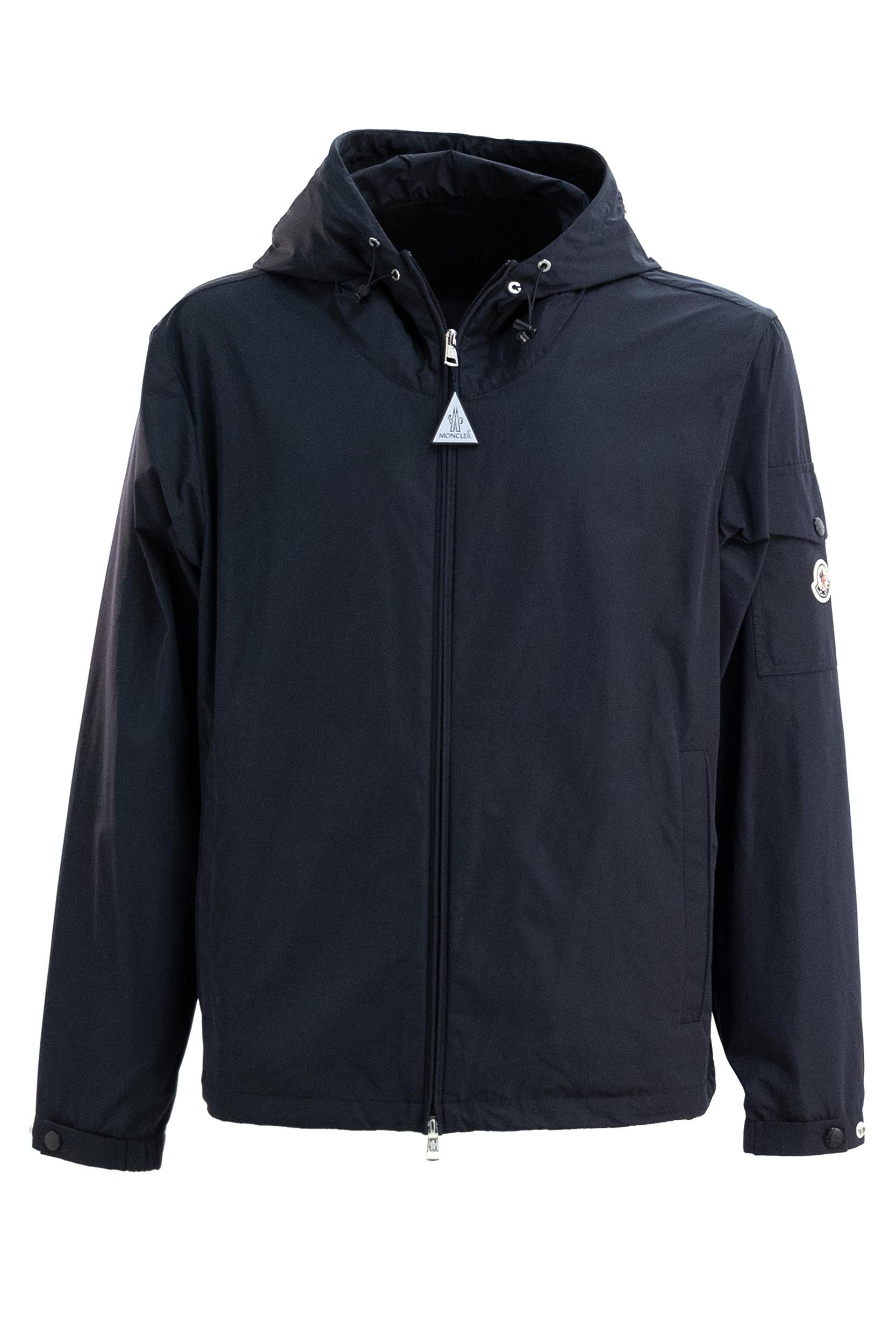 Giubbotto Sassiere in tessuto tecnico di colore blu<BR/> 1A001-55 59876 74S MONCLER 