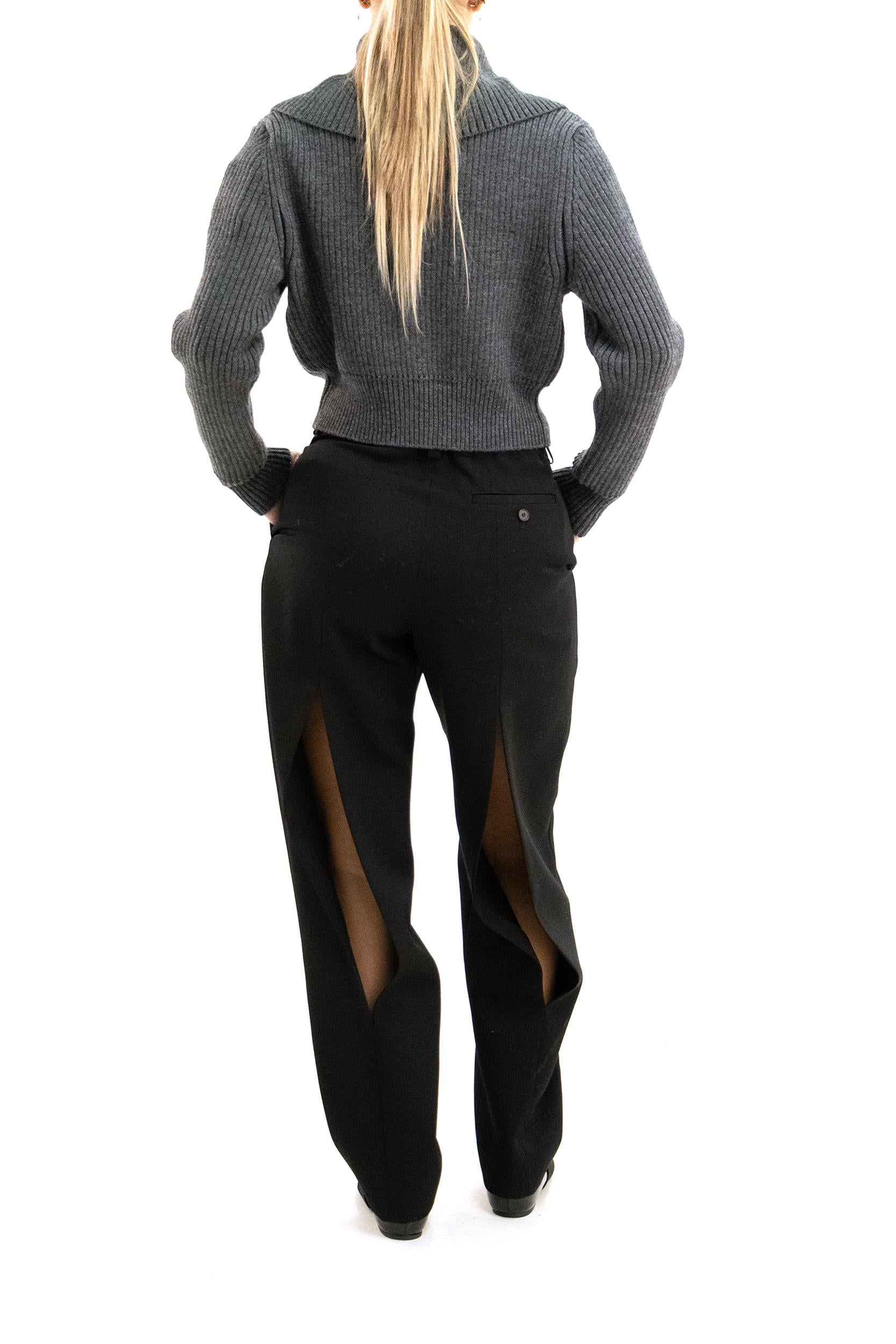 Pantaloni in lana di colore nero<BR/> BW518415CT 001 GIVENCHY 