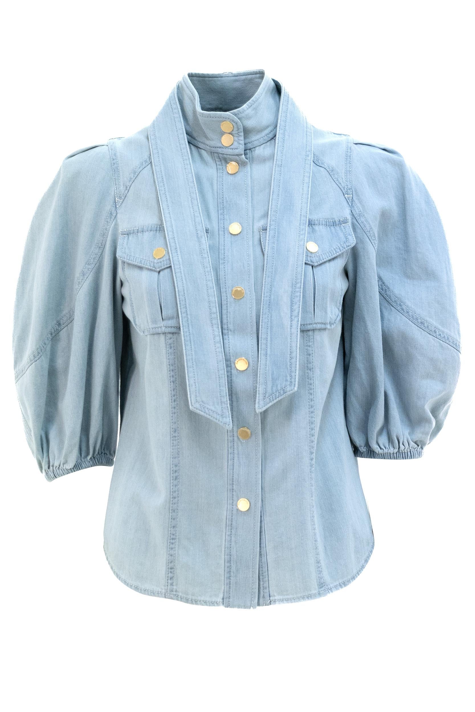 Camicia in denim di cotone<BR/> 1913TRS252 ICE STORM ZIMMERMANN 