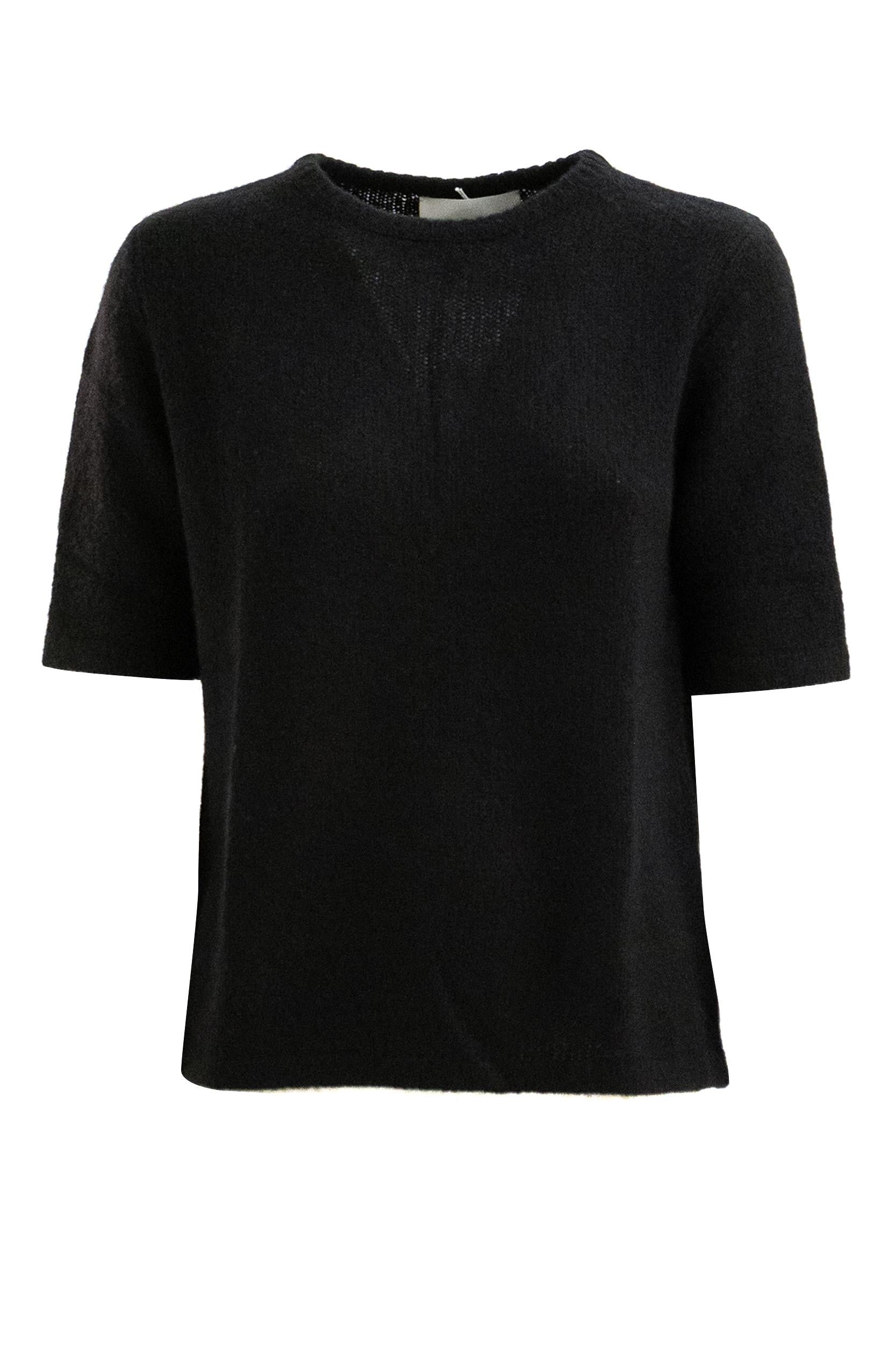T-shirt The Cecelia Cashmere Nero<BR/> 2025369 BLACK LISA YANG 