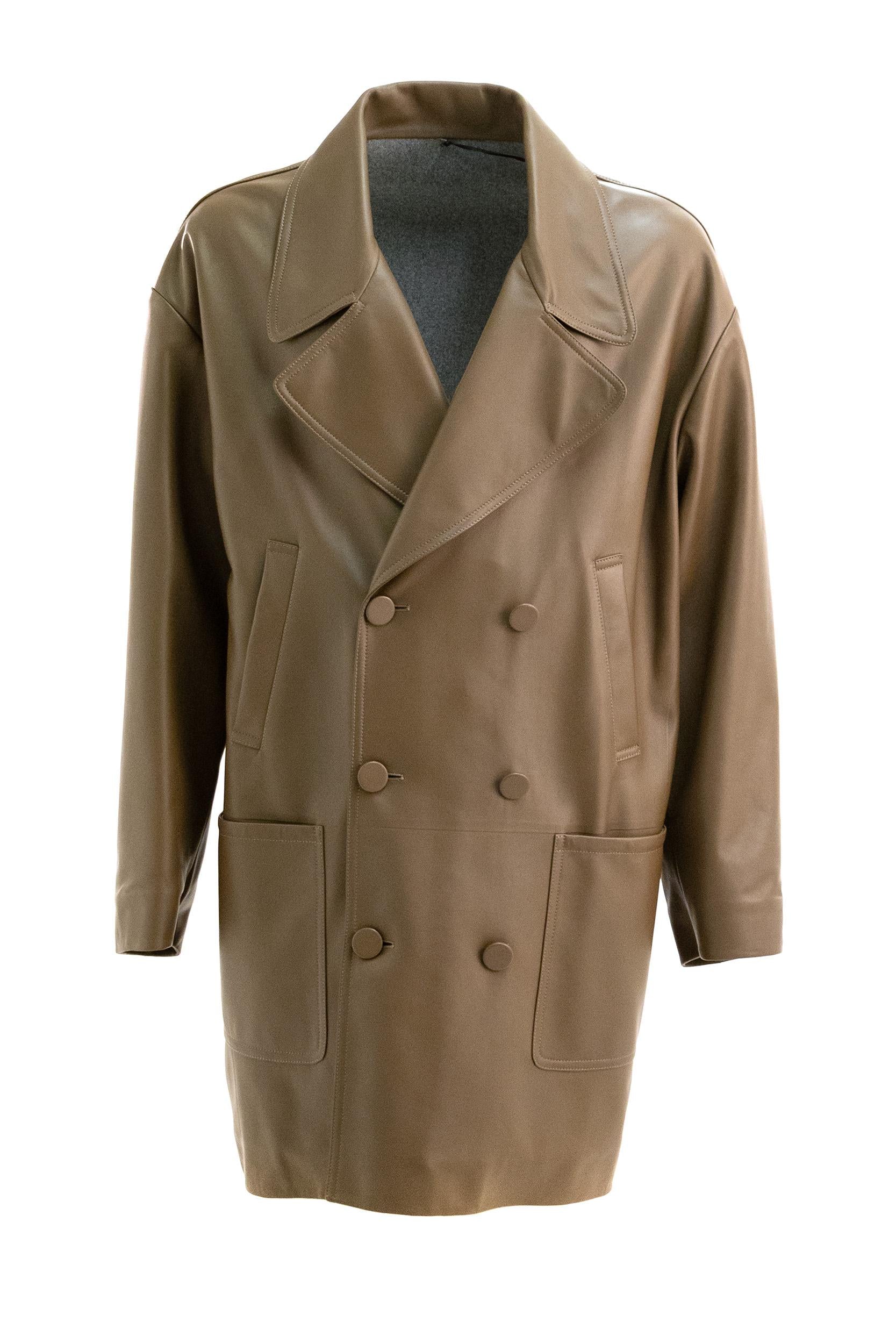 Cappotto in nappa beige scuro<BR/> FPJ897 AQOI F1LUZ FENDI 