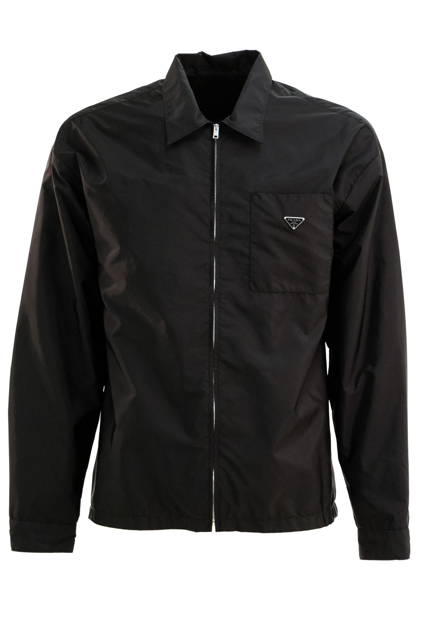 Camicia in Re-nylon di colore nero <BR/> SC847 S OOO 1WQ9 F0002 PRADA 