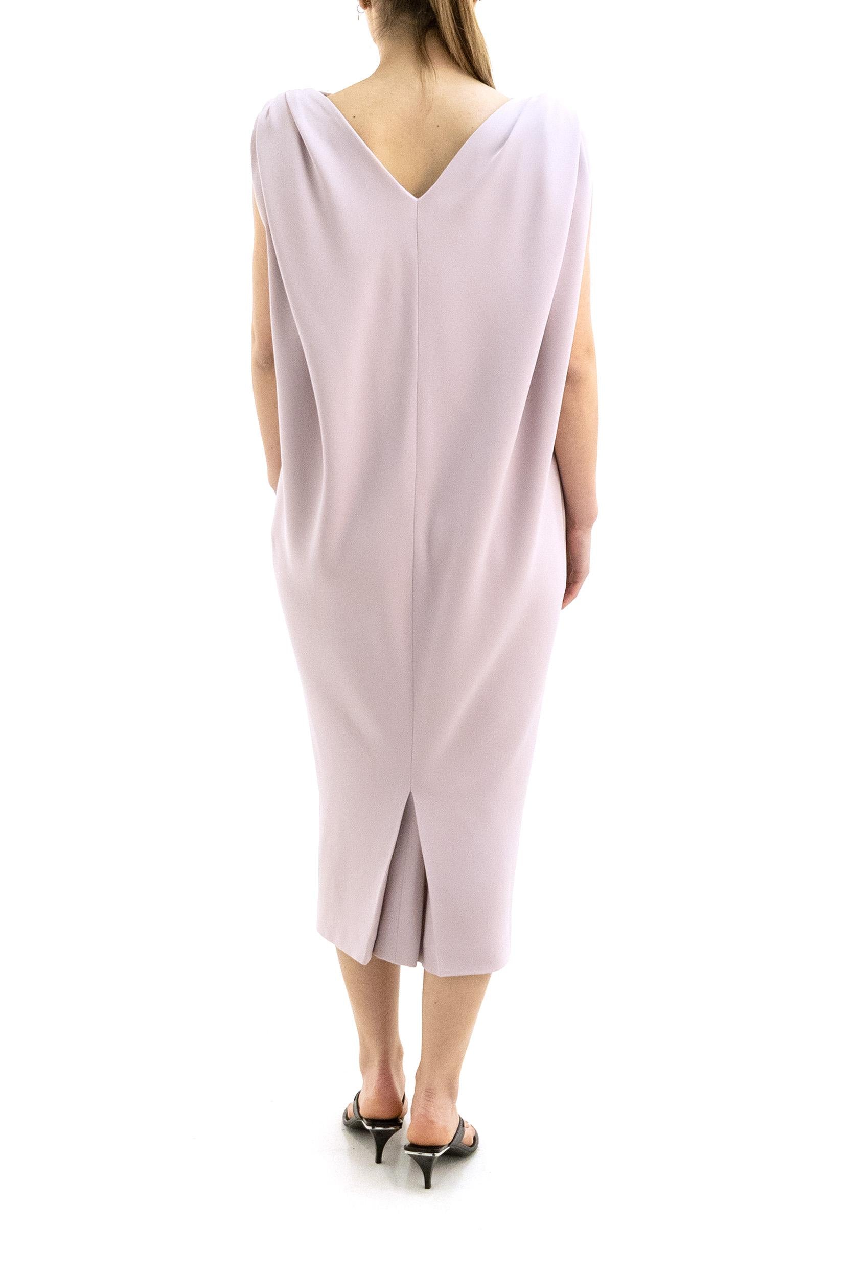 Abito in crêpe di lana e seta color rosa cipria <BR/> 872519 TUT14 5663 BALENCIAGA