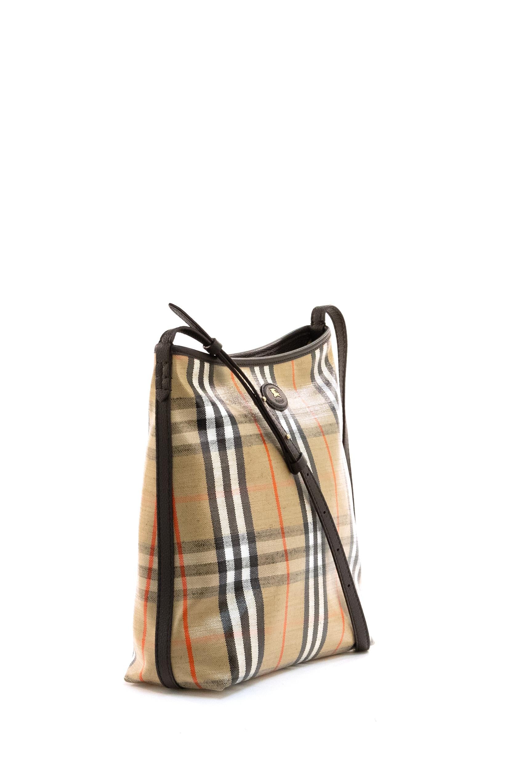 Borsa a spalla Highlands in Burberry Check<BR/> 8112261 SAND BURBERRY 