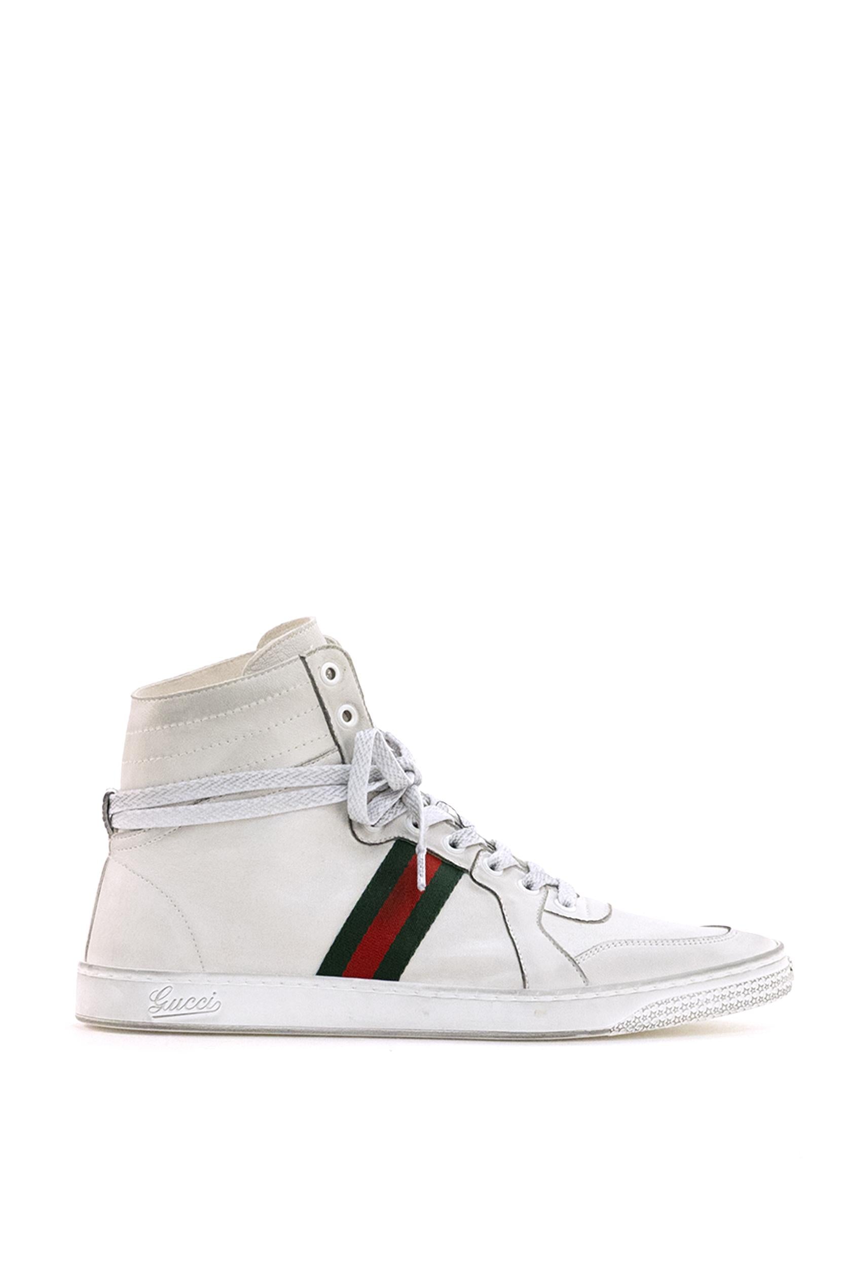 Sneaker Alta in Pelle Stretch<BR/> 864414 AAGFF 9099 GUCCI 