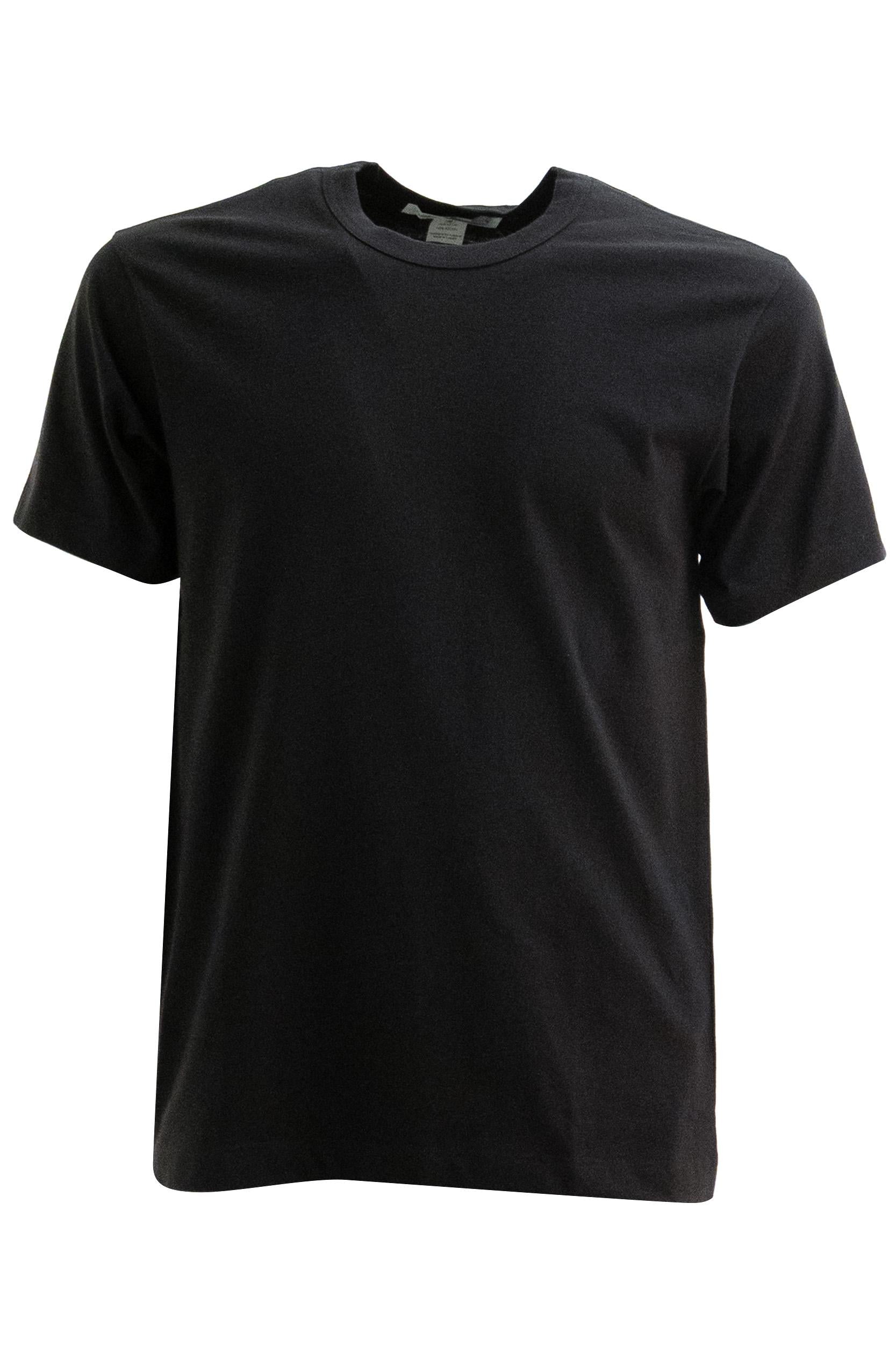 T-shirt in cotone di colore nero<BR/> FQ-T003 1 CDG SHIRT 