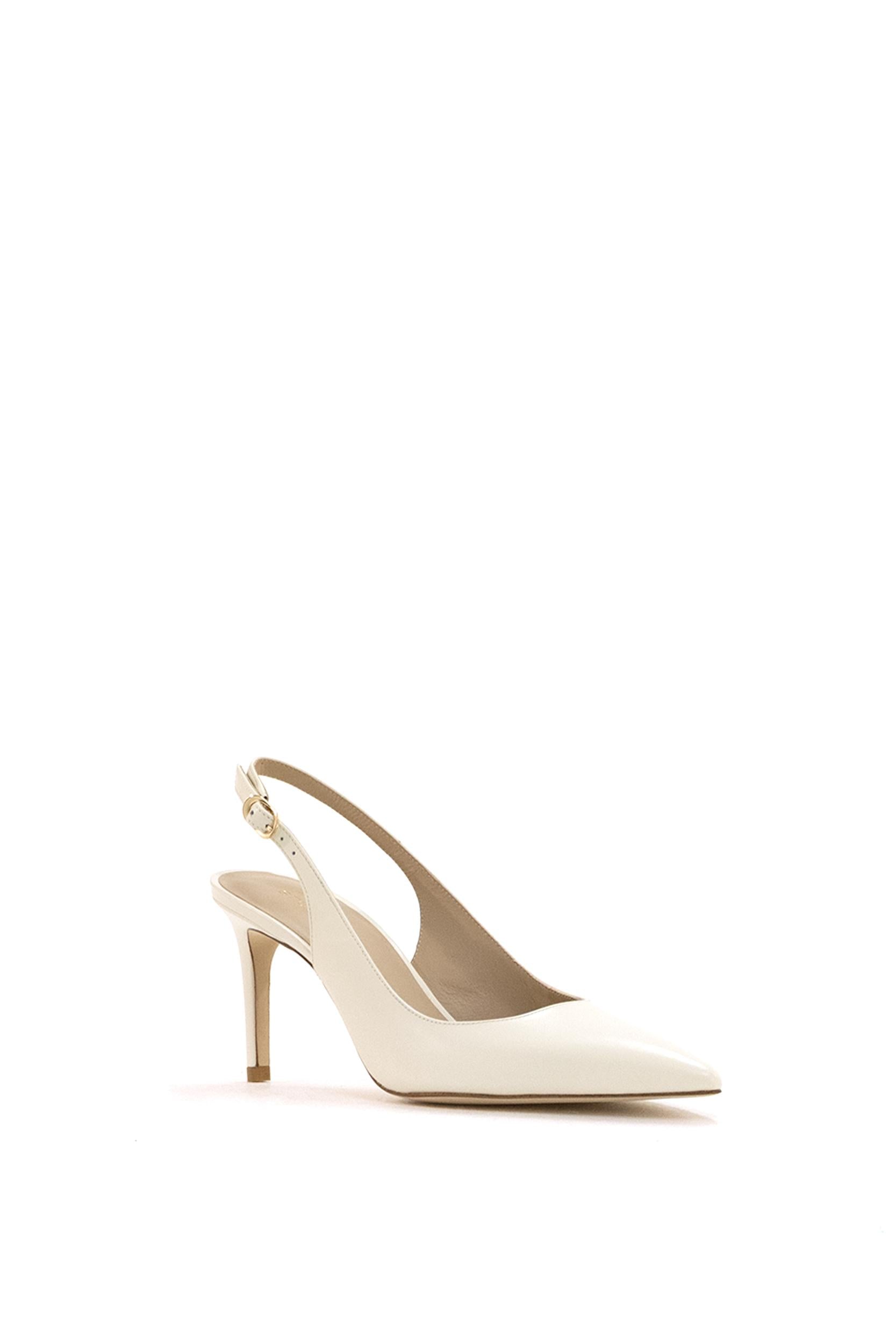 Slingback Stuart in Vitello<BR/> STUART POWER SLGBK 7 CREAM STUART WEITZMAN 