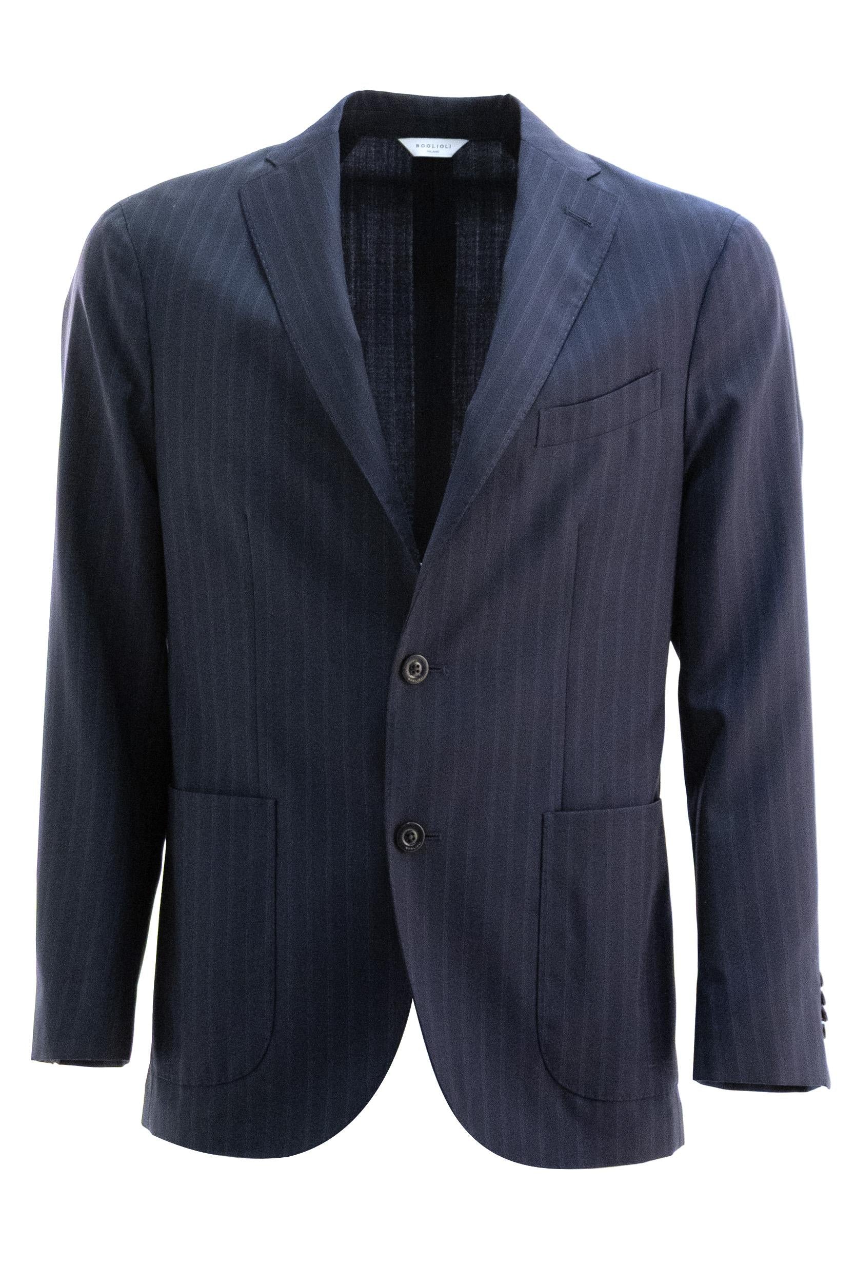 Abito Gessato in Lana<BR/> N13C2E SB6112 0790 BOGLIOLI 