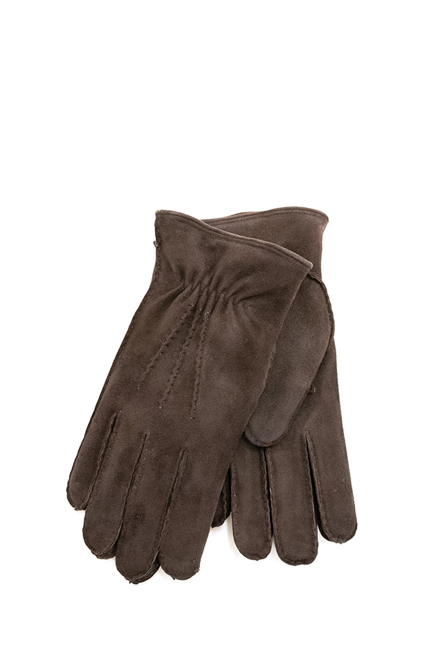 Guanti in shearling color marrone<BR/> GLOVES F75 0029 BARBA 