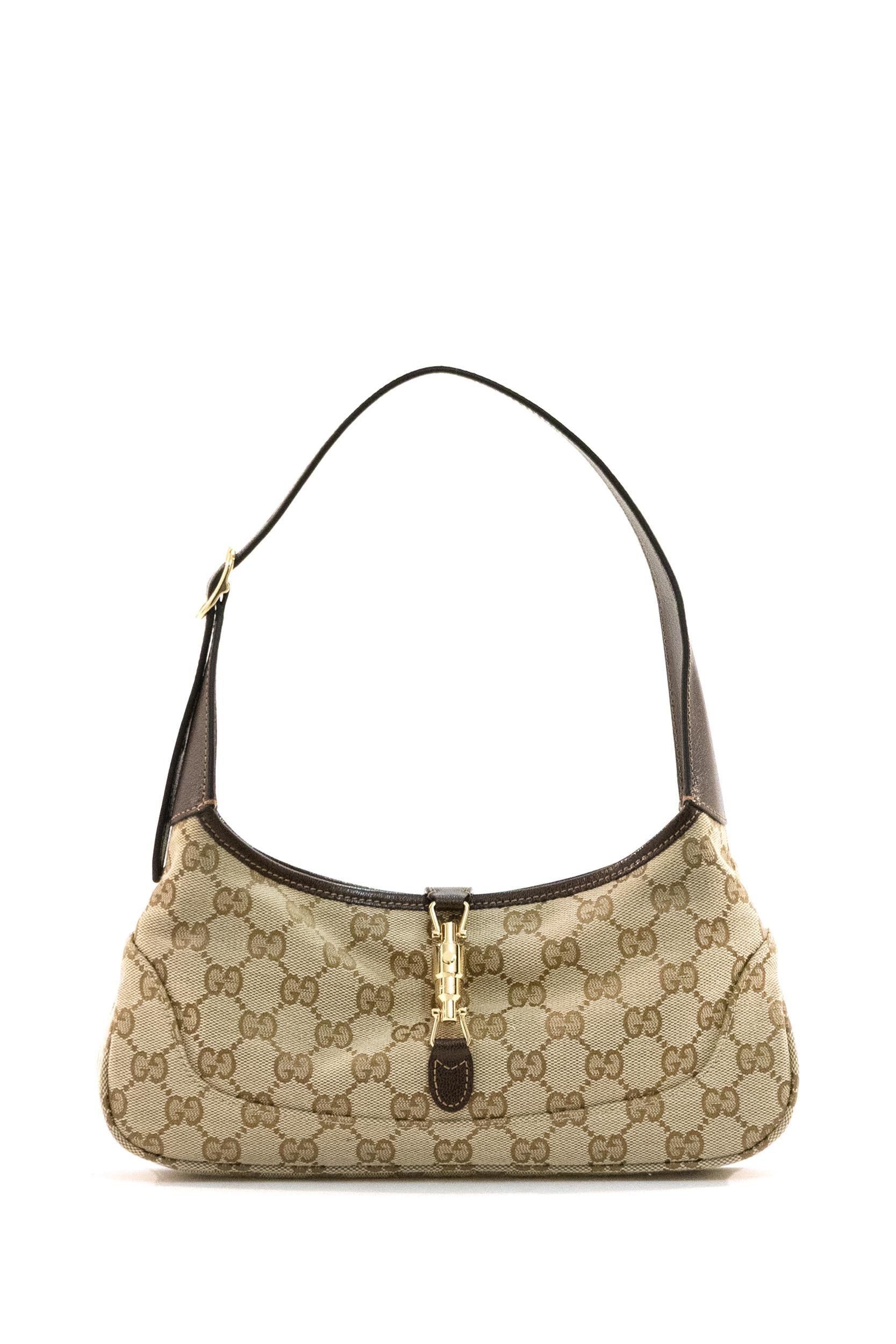 Borsa Jackie Slim in tessuto GG sabbia e marrone scuro<BR/> 863137 FAFV2 9651 GUCCI 
