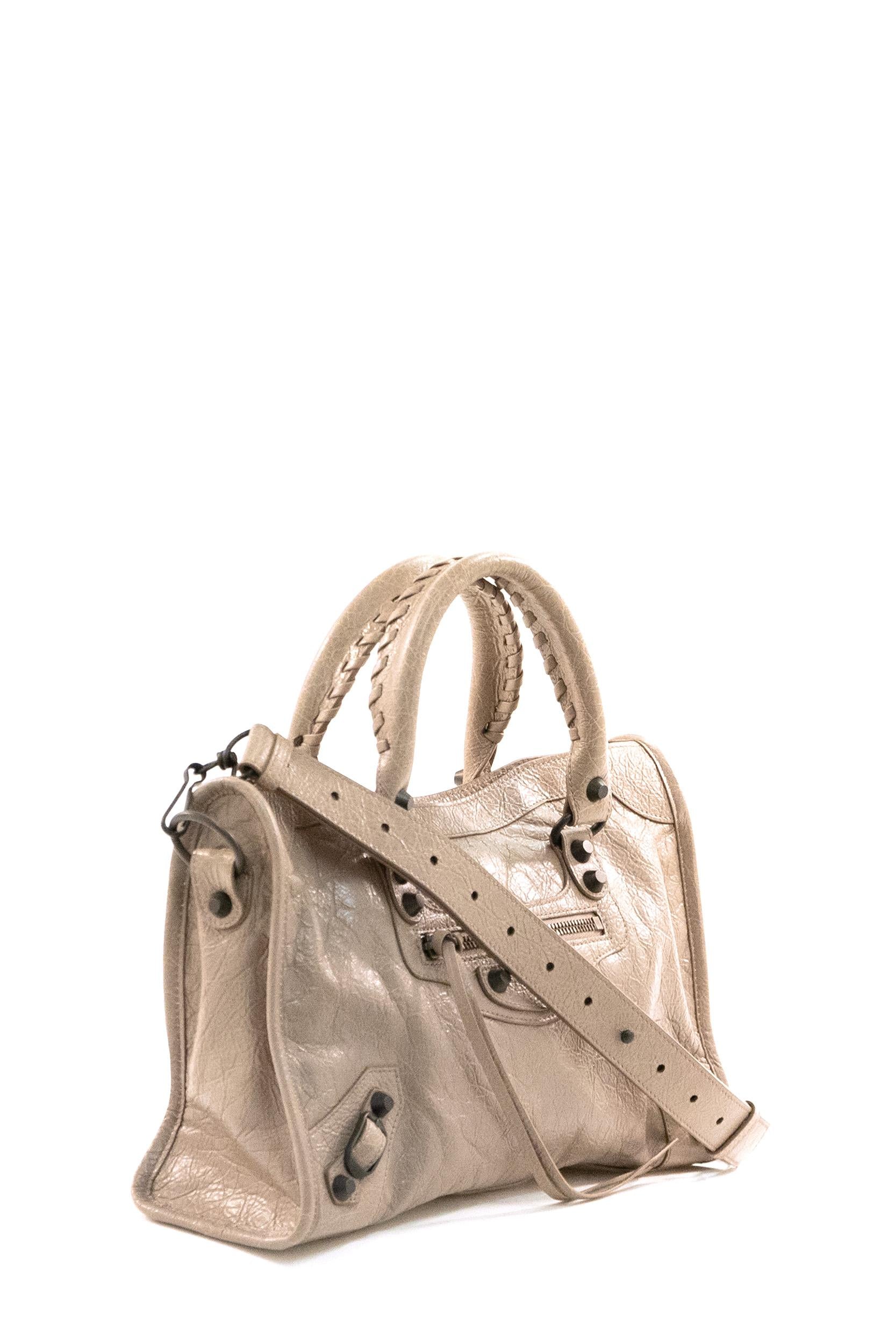 Borsa City in pelle Arena beige 811442 2ABEK 2914 BALENCIAGA 