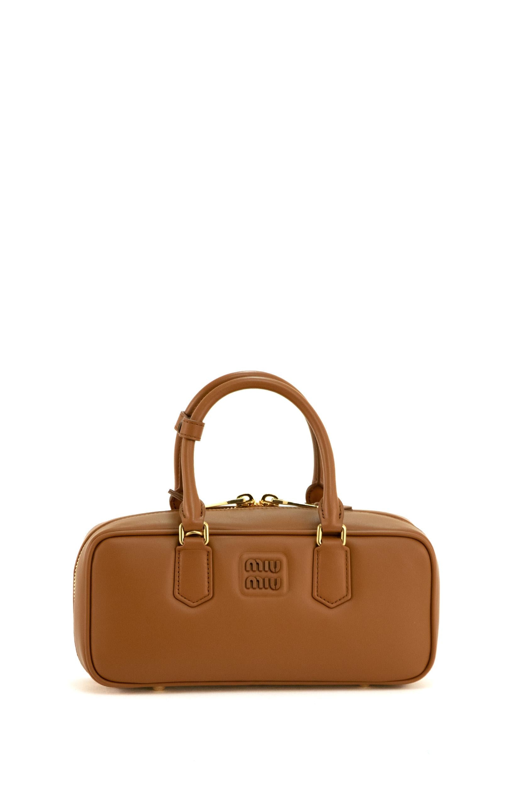 Borsa Arcadie in nappa colore marrone 5BB148 V OON ACR3 F0046 MIU MIU 