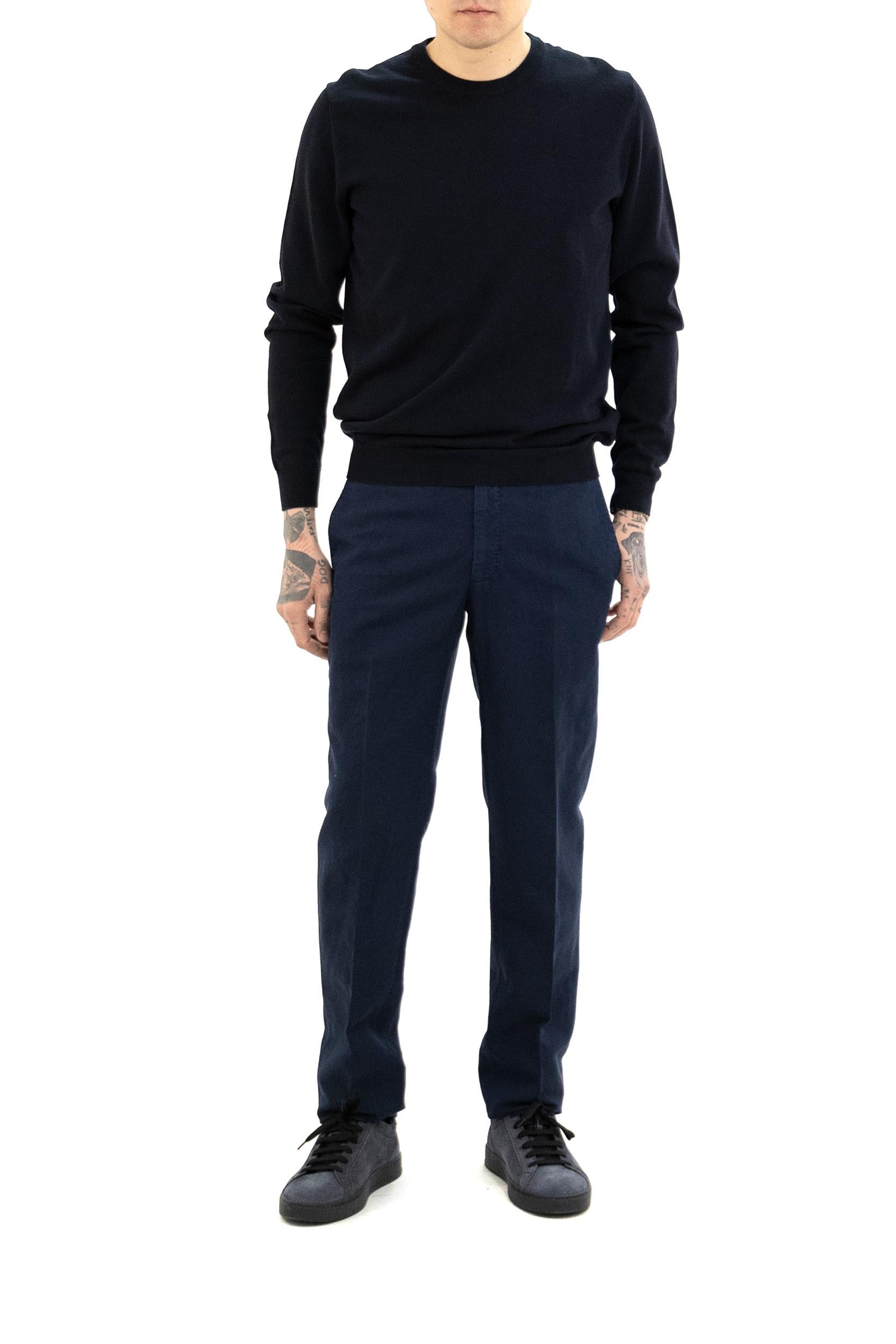 Pullover Girocollo in Crêpe di Cotone<BR/> 810234 ZY318 Z3468 ZANONE 