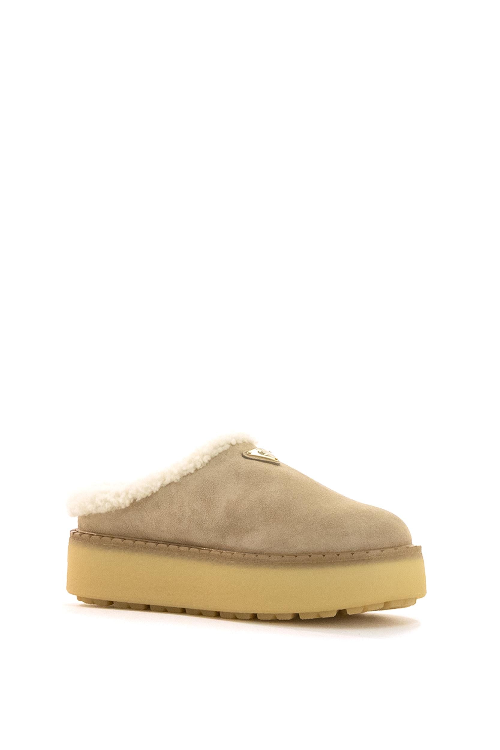 Sabot in suede di colore beige<BR/> 1S715N F ZG50 JFT F0F24 PRADA 