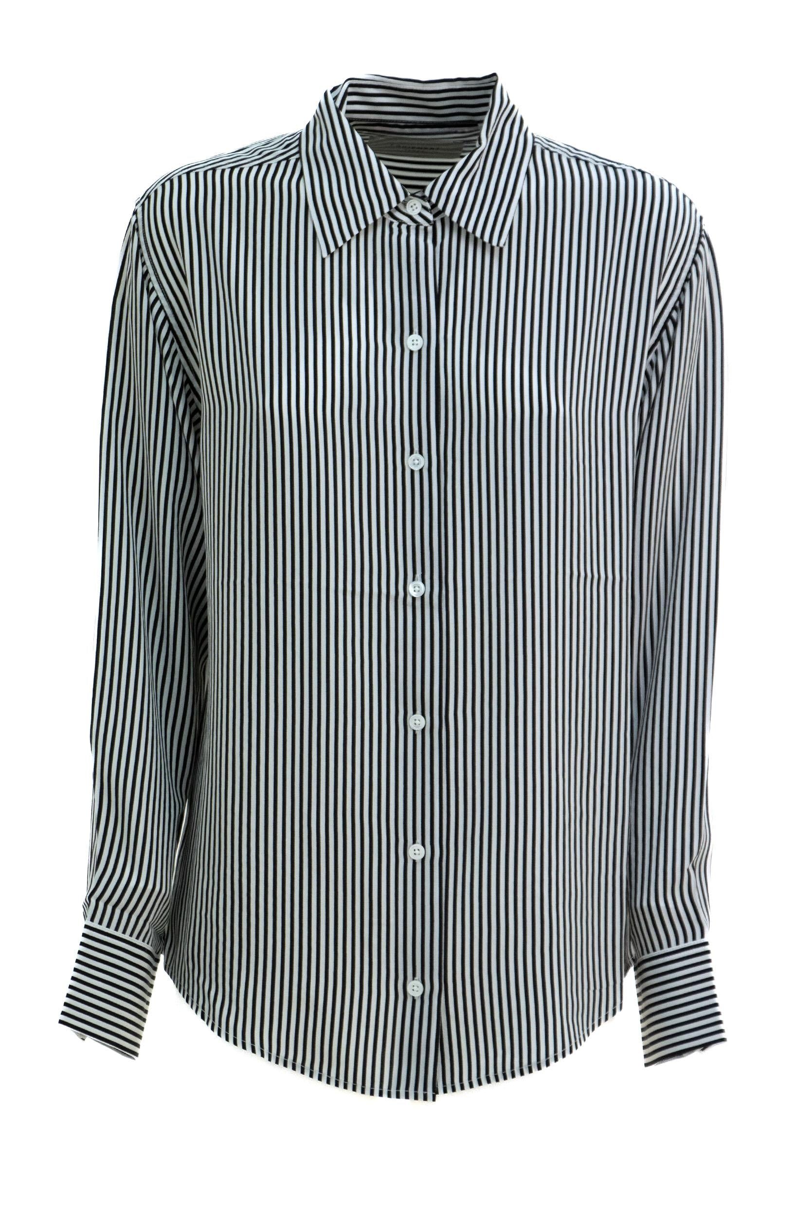 Camicia<BR/> Q2982-E900 WHITE/BLACK EQUIPMENT FEMME 