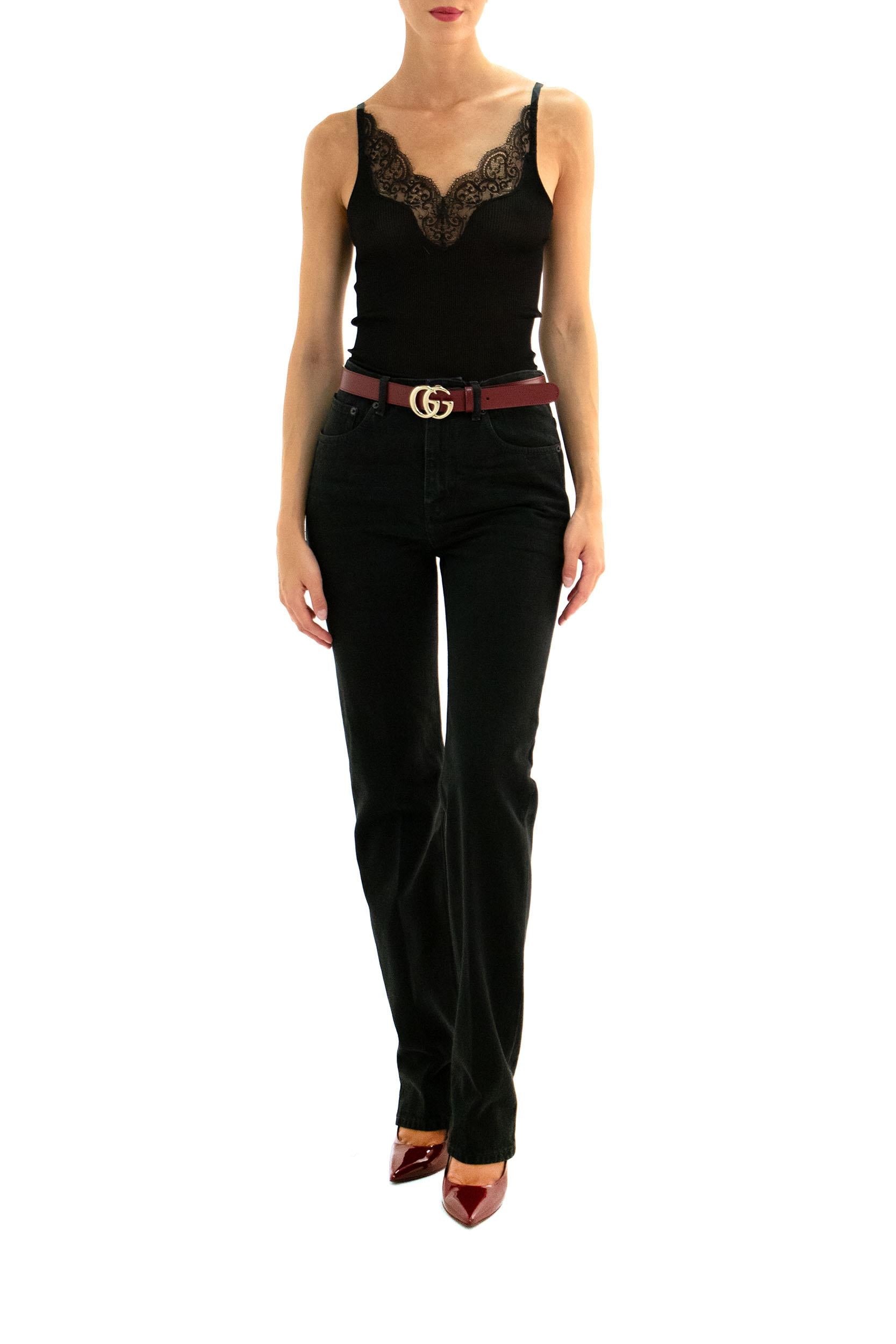 Canotta con Pizzo<BR/> 796843 Y37SM 1000 SAINT LAURENT 