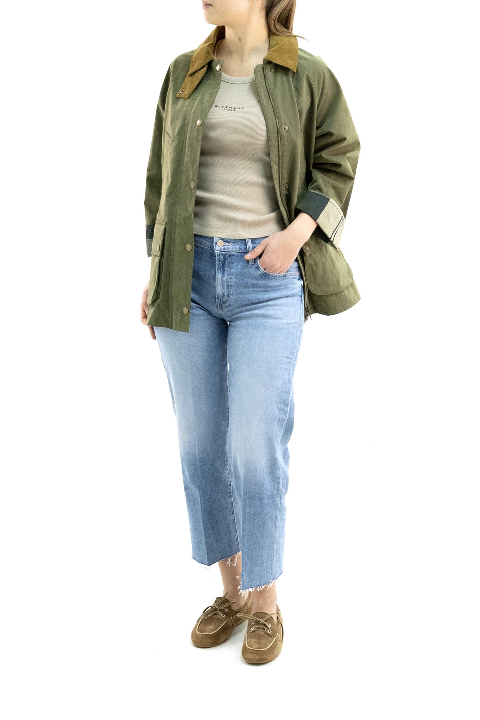Giacca Glynis in cotone di colore verde oliva<BR/> LCA0376 LCA 0L52 BARBOUR 