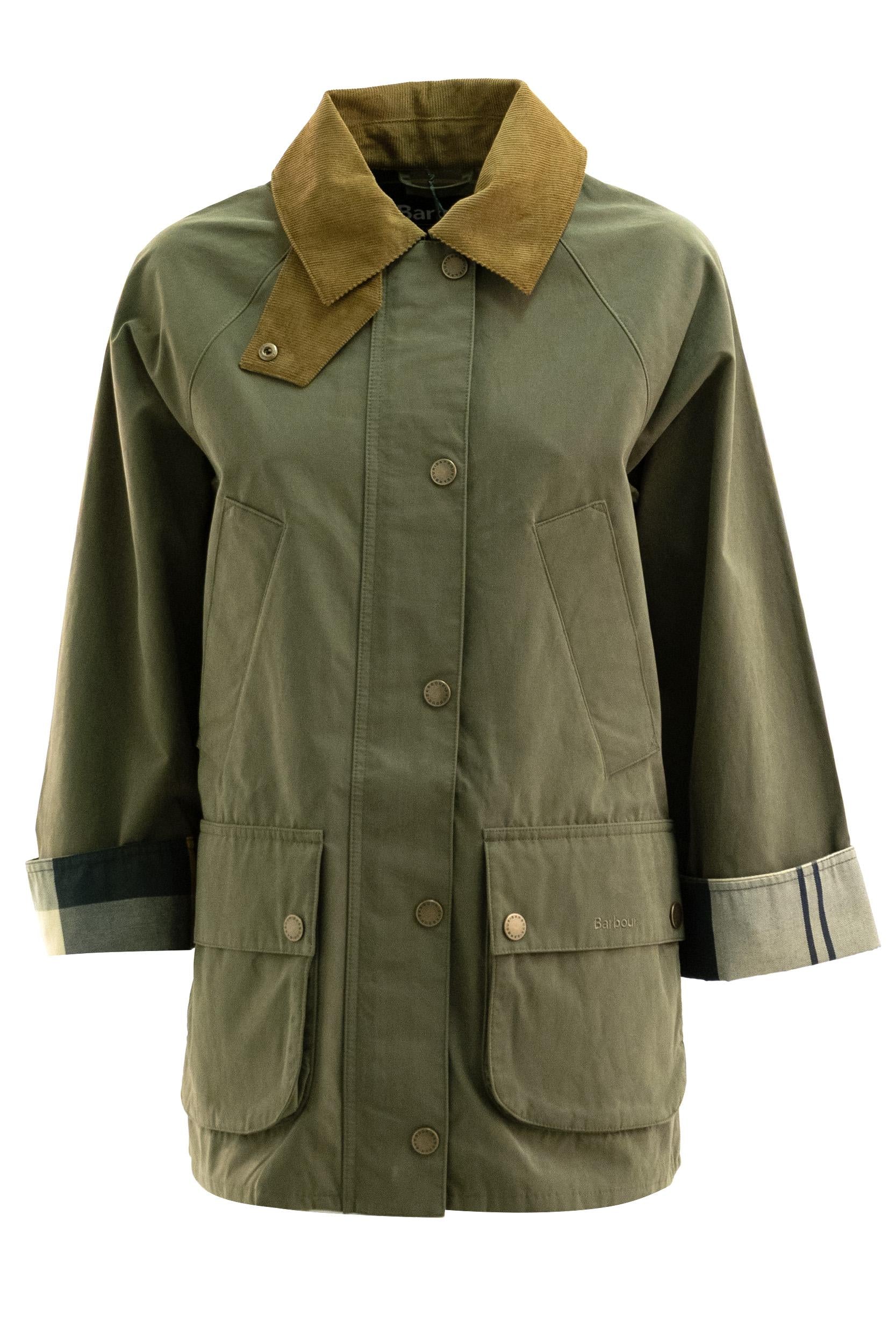 Giacca Glynis in cotone di colore verde oliva<BR/> LCA0376 LCA 0L52 BARBOUR 