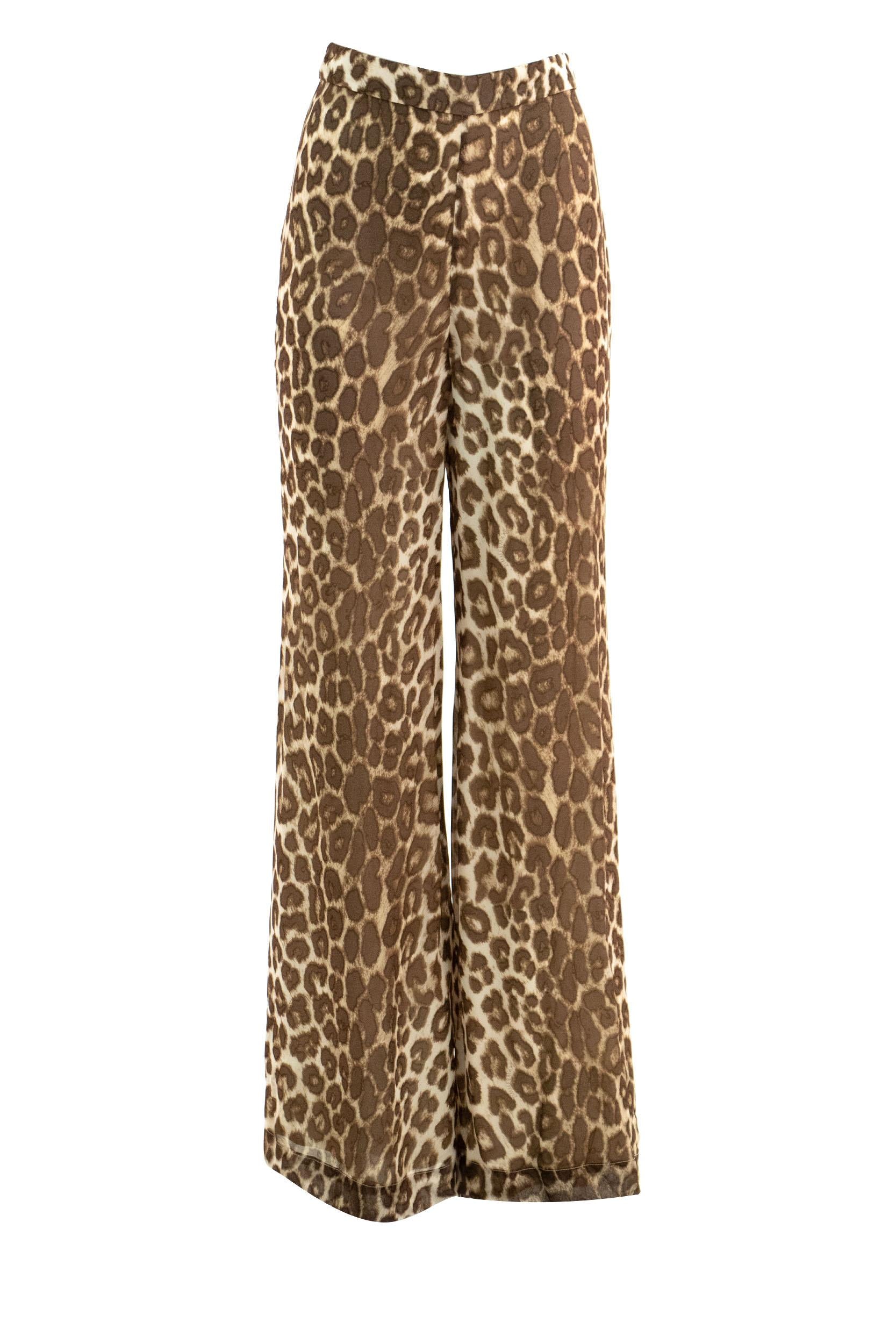Pantaloni<BR/> 8064PF241 CHOCOLATE LEOPARD ZIMMERMANN 