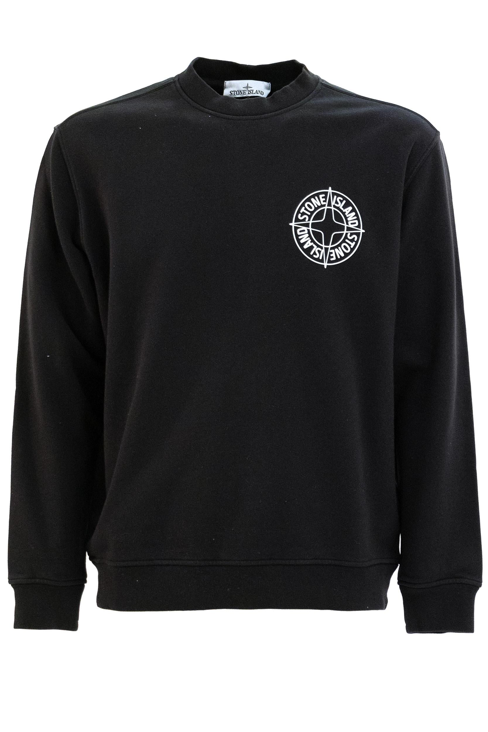Felpa Girocollo in Cotone<BR/> L1S156100001 S0283 V0029 STONE ISLAND 