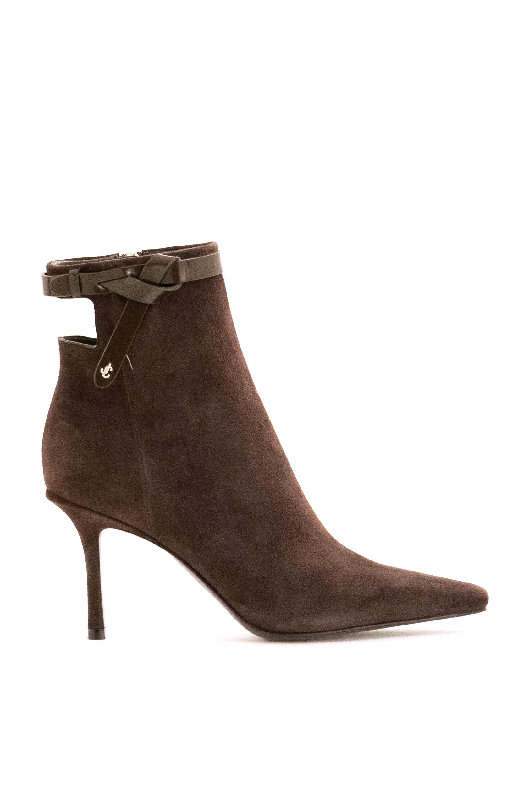 JIMMY CHOO CAMIE  stivale in pelle scamosciata marrone CAMIE AB 85 HNL CHOCOLATE JIMMY CHOO 