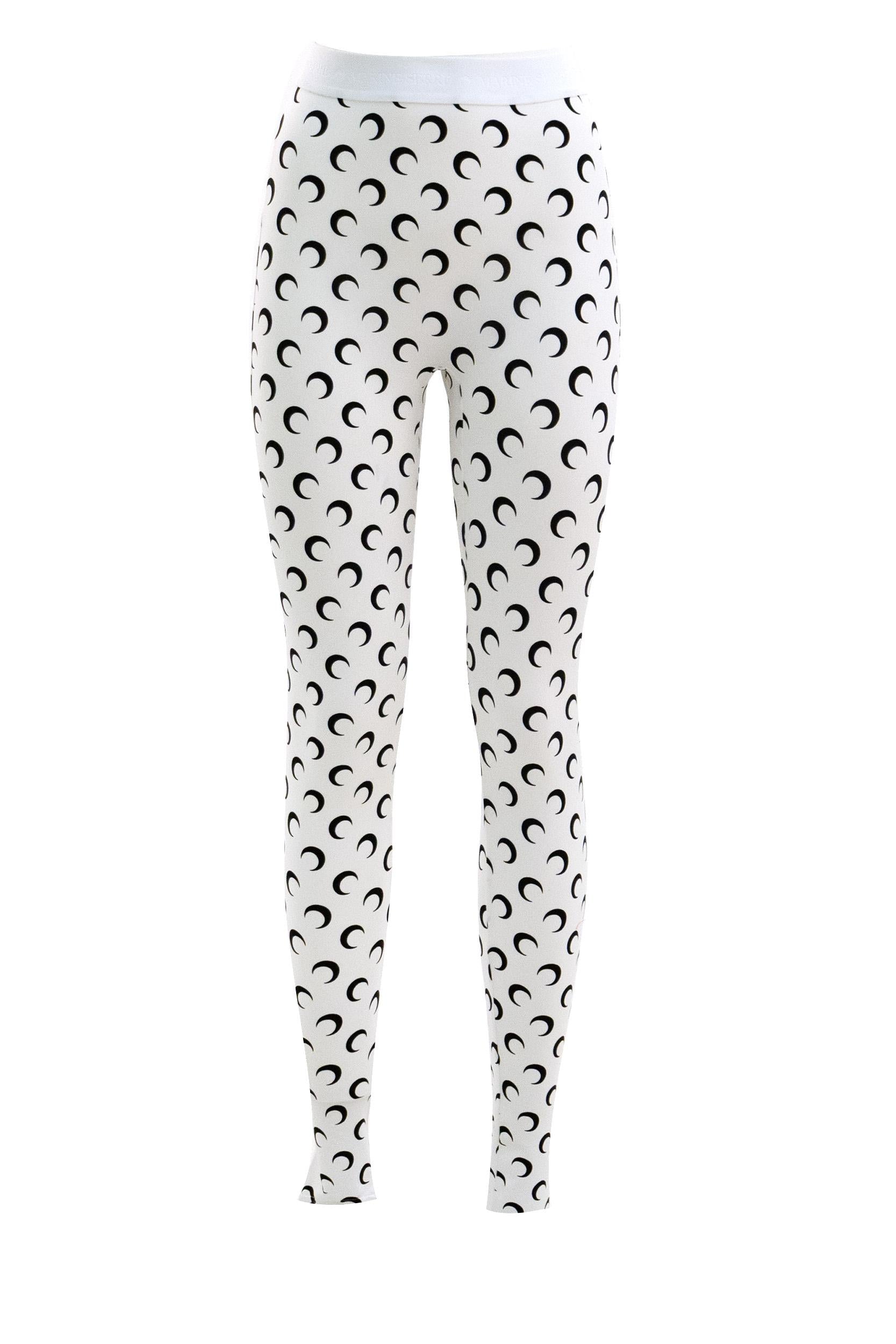 Leggins Stampato in Jersey Stretch<BR/> WPA111A CJER0001 WH00 MARINE SERRE 