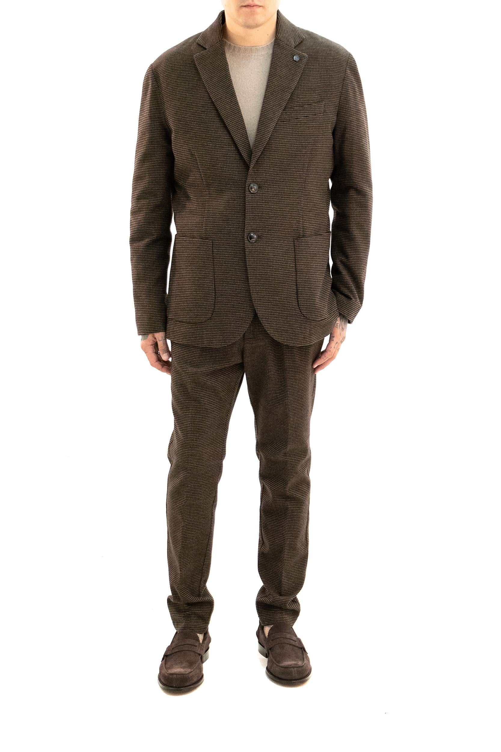 Giacca Tribeca in Cotone Marrone<BR/> S.M03.TRIBECA 1607 133 CRUNA 