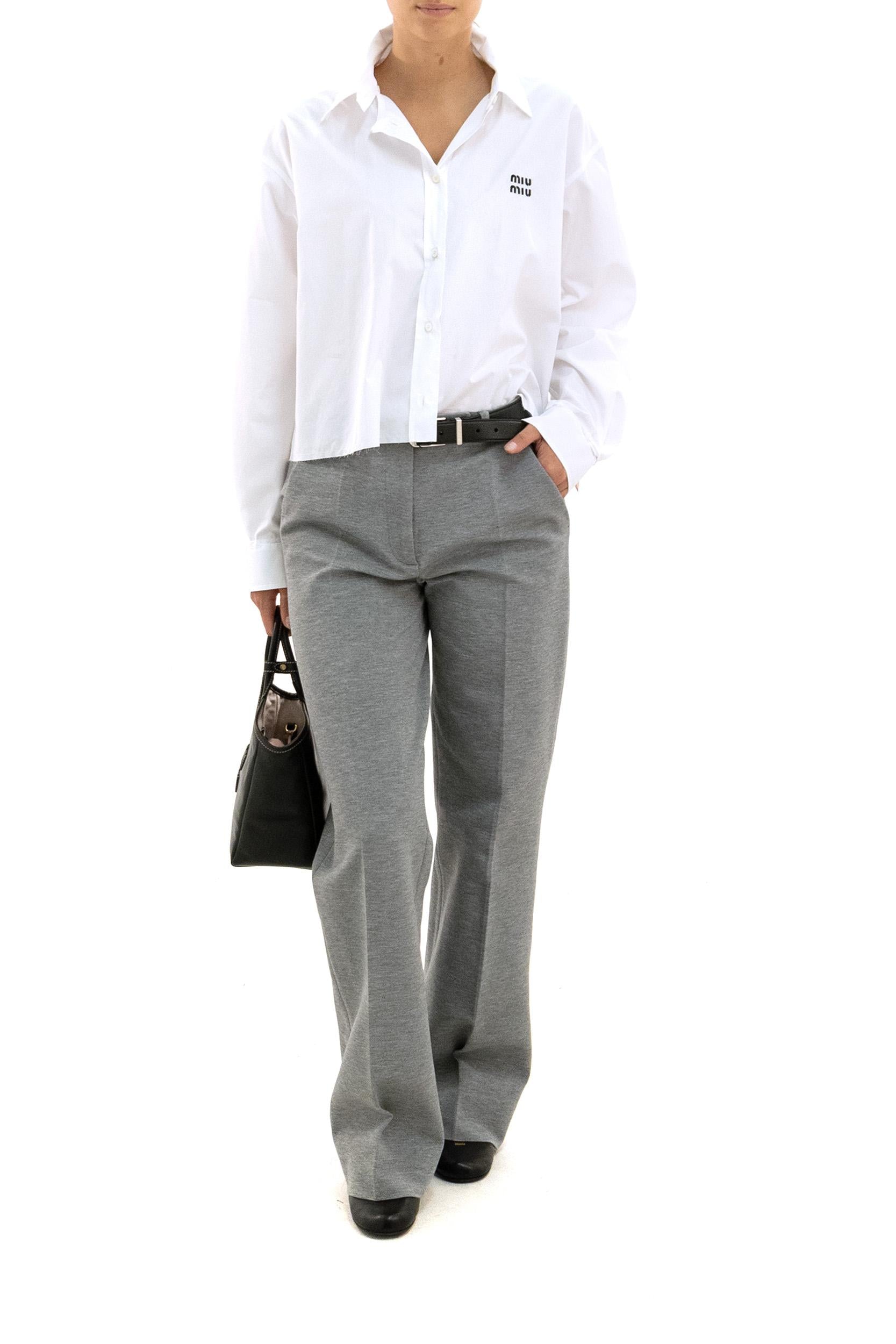 Pantaloni in Maglia<BR/> MP1931 S OOO 18FQ F0031 MIU MIU 