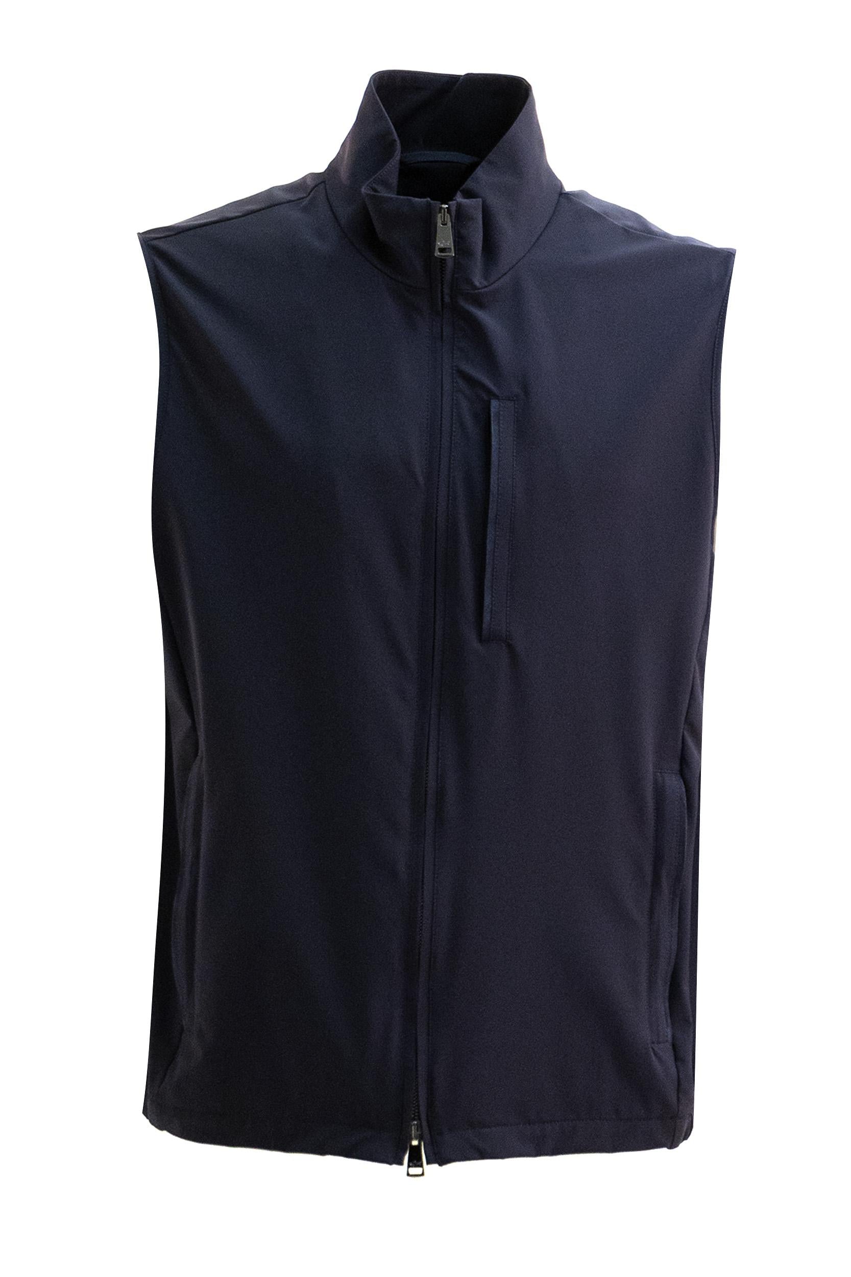 Gilet in tessuto tecnico di colore blu<BR/> 26412186 013 PAUL & SHARK 
