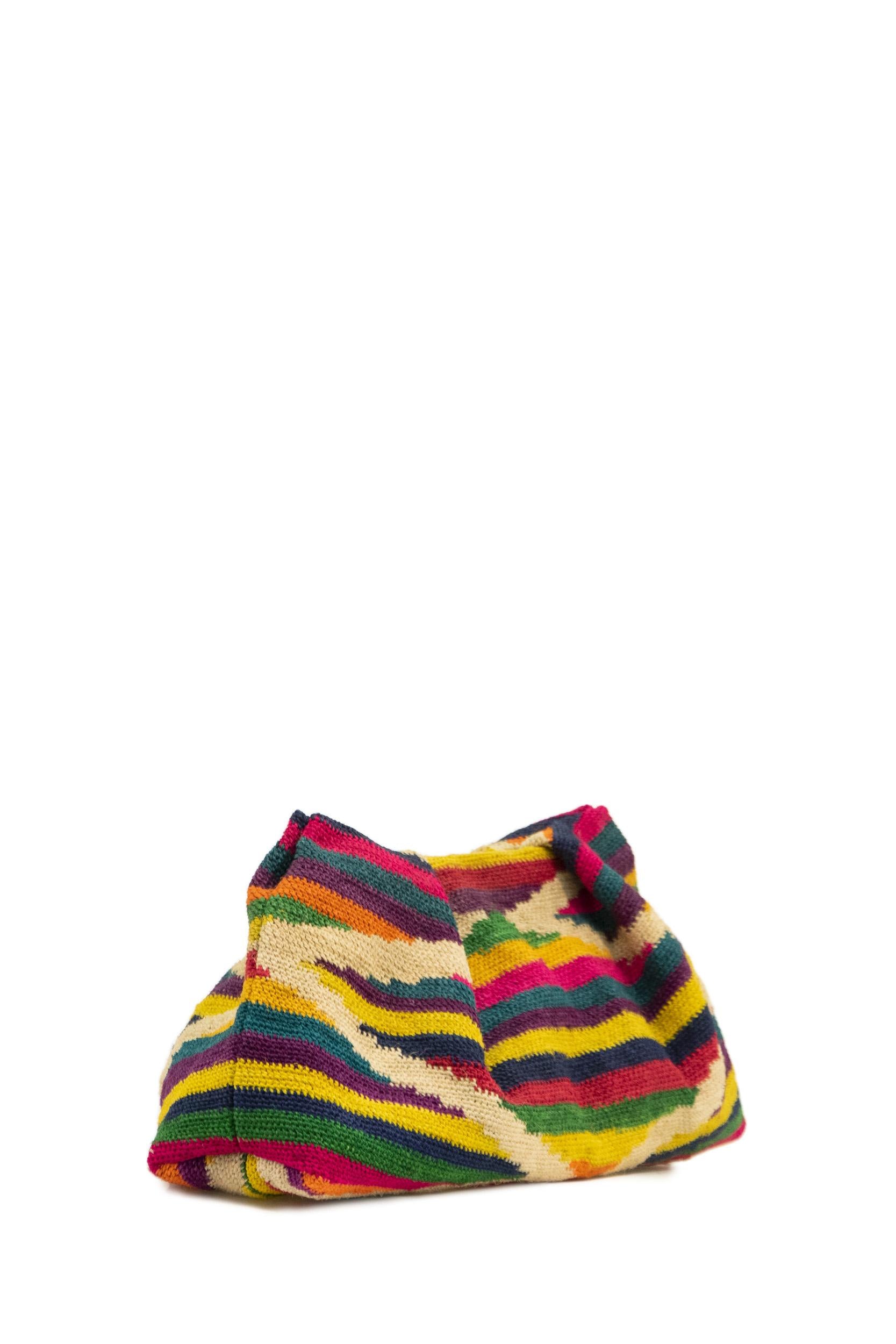 Clutch in sisal<BR/> 1493 MULTICOLOR SENSISTUDIO 