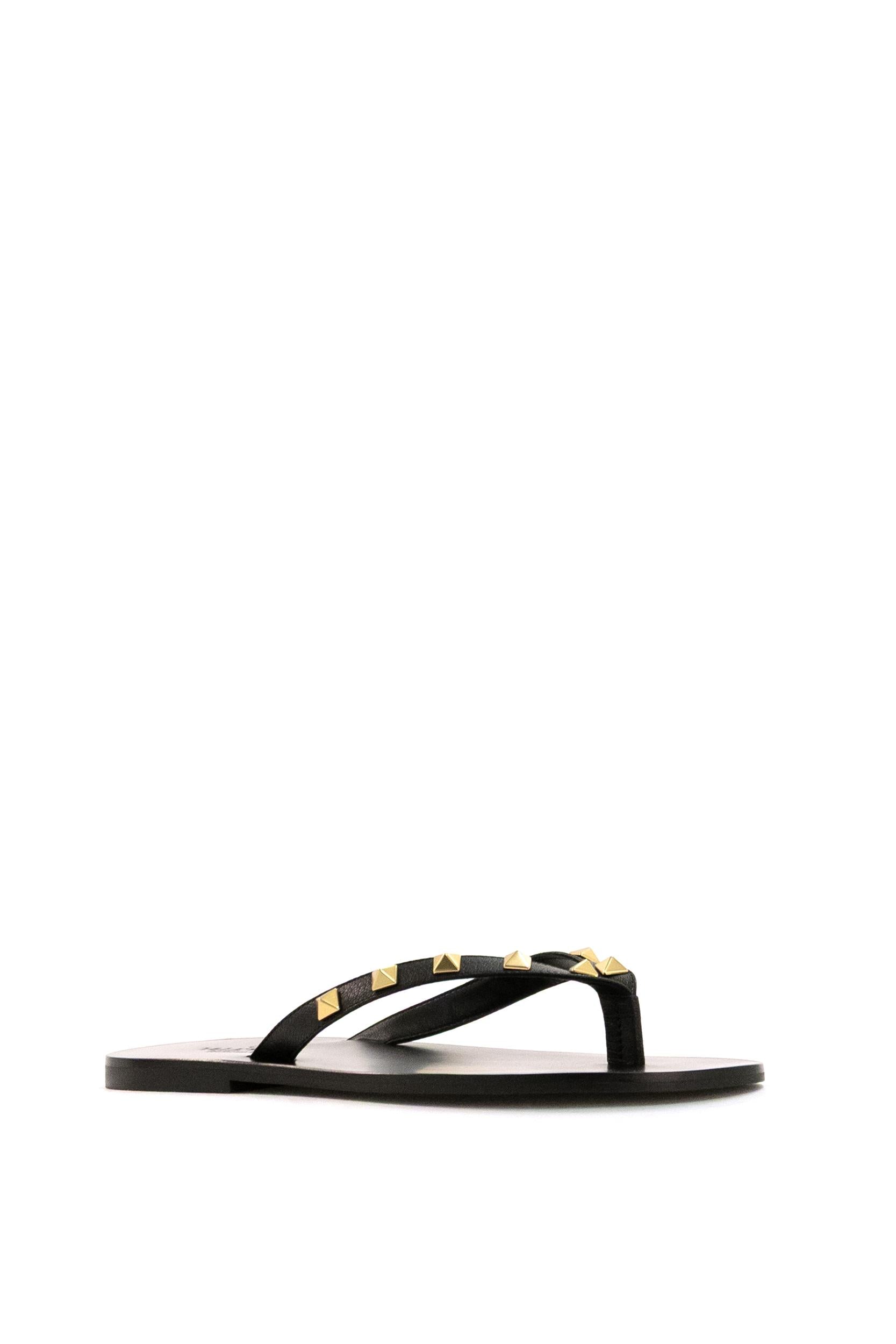 Sandali Infradito Rockstud in pelle di colore nero <BR/> 9Y2S0O16UIS 0NO VALENTINO GARAVANI 