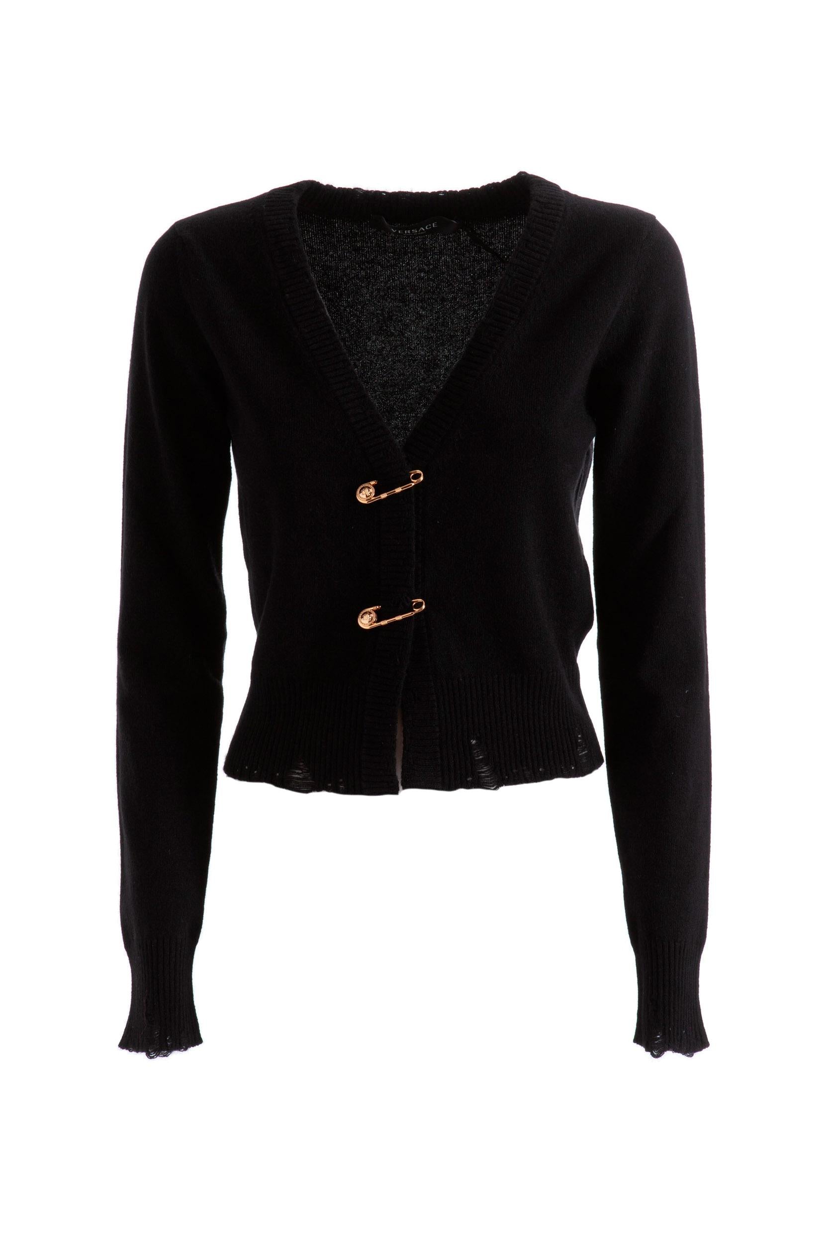 Cardigan Safety Pin<BR/><BR/> 1001105 A235900 A1008 VERSACE 