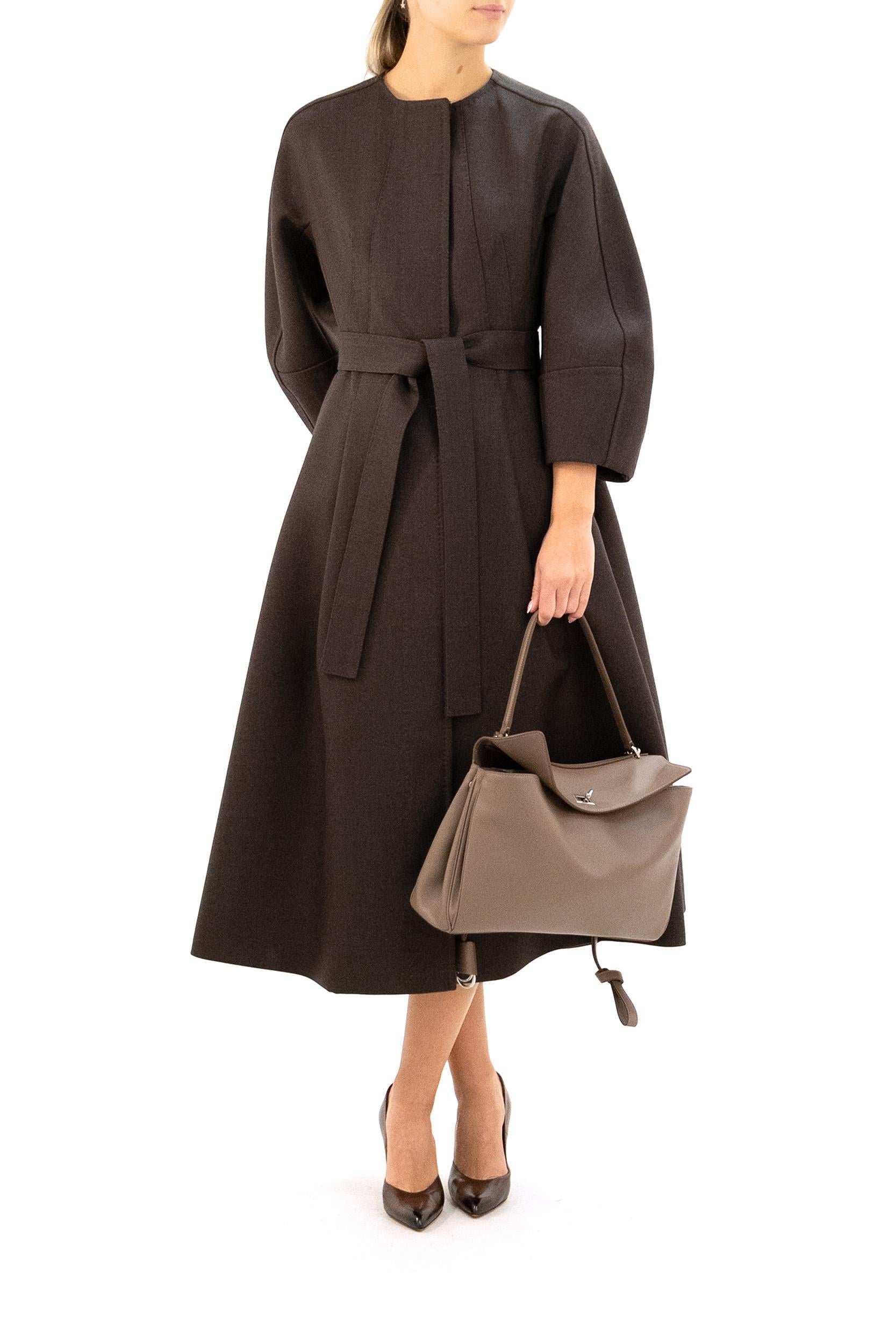 Cappotto Jupiter in lana color marrone<BR/> JUPITER 002 MAX MARA 