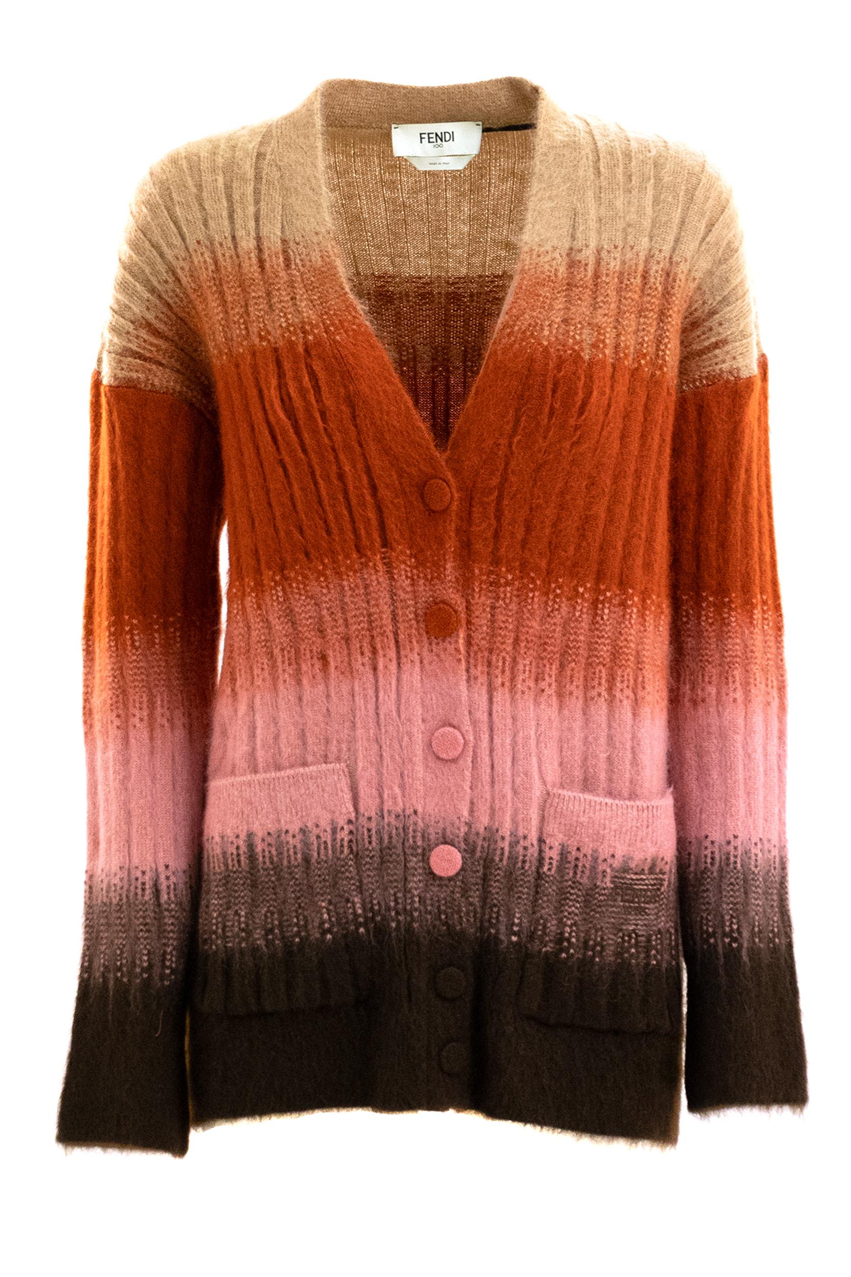 Cardigan in mohair e lana multicolor<BR/> FZE540 AYLT F1TIN FENDI 