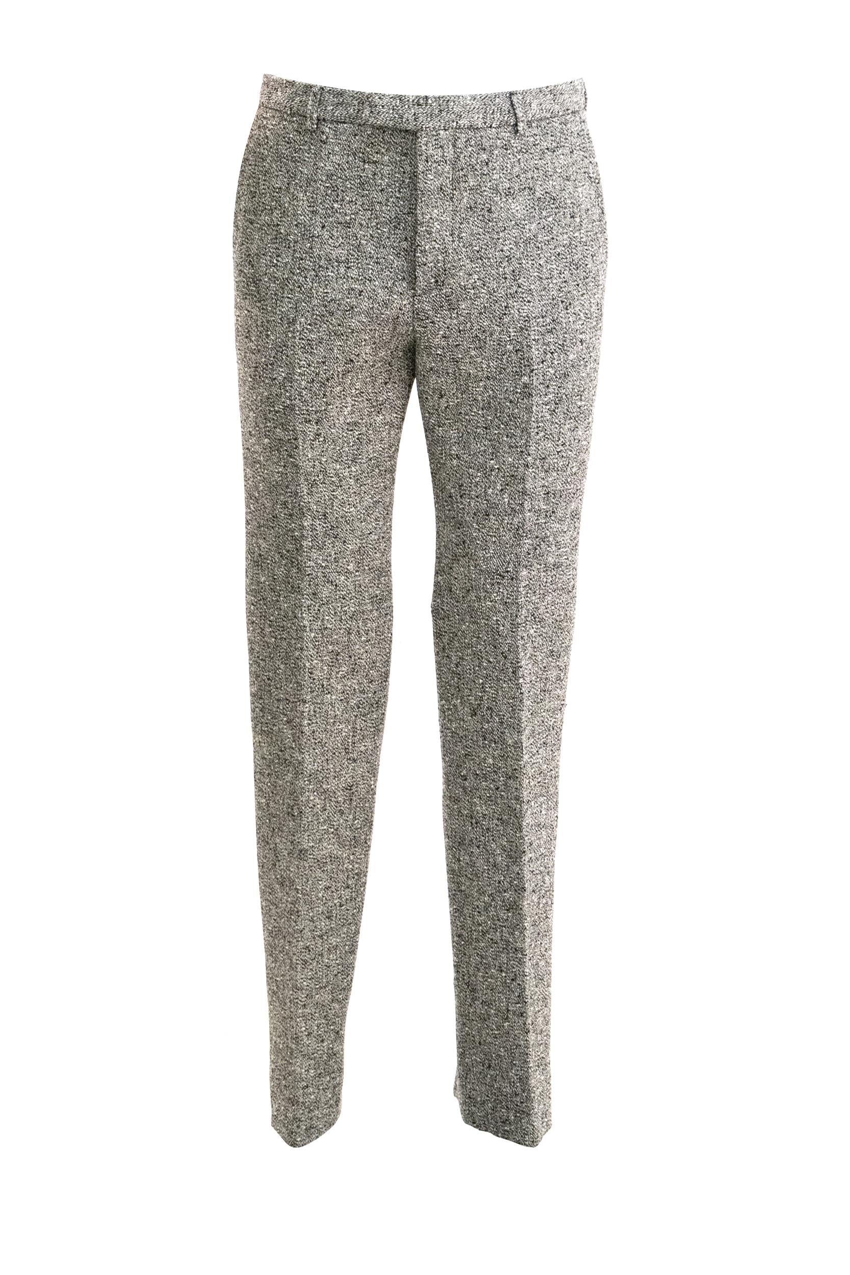 Pantaloni in lana e cotone di colore grigio<BR/> 850333 Z7AXO 9024 GUCCI 